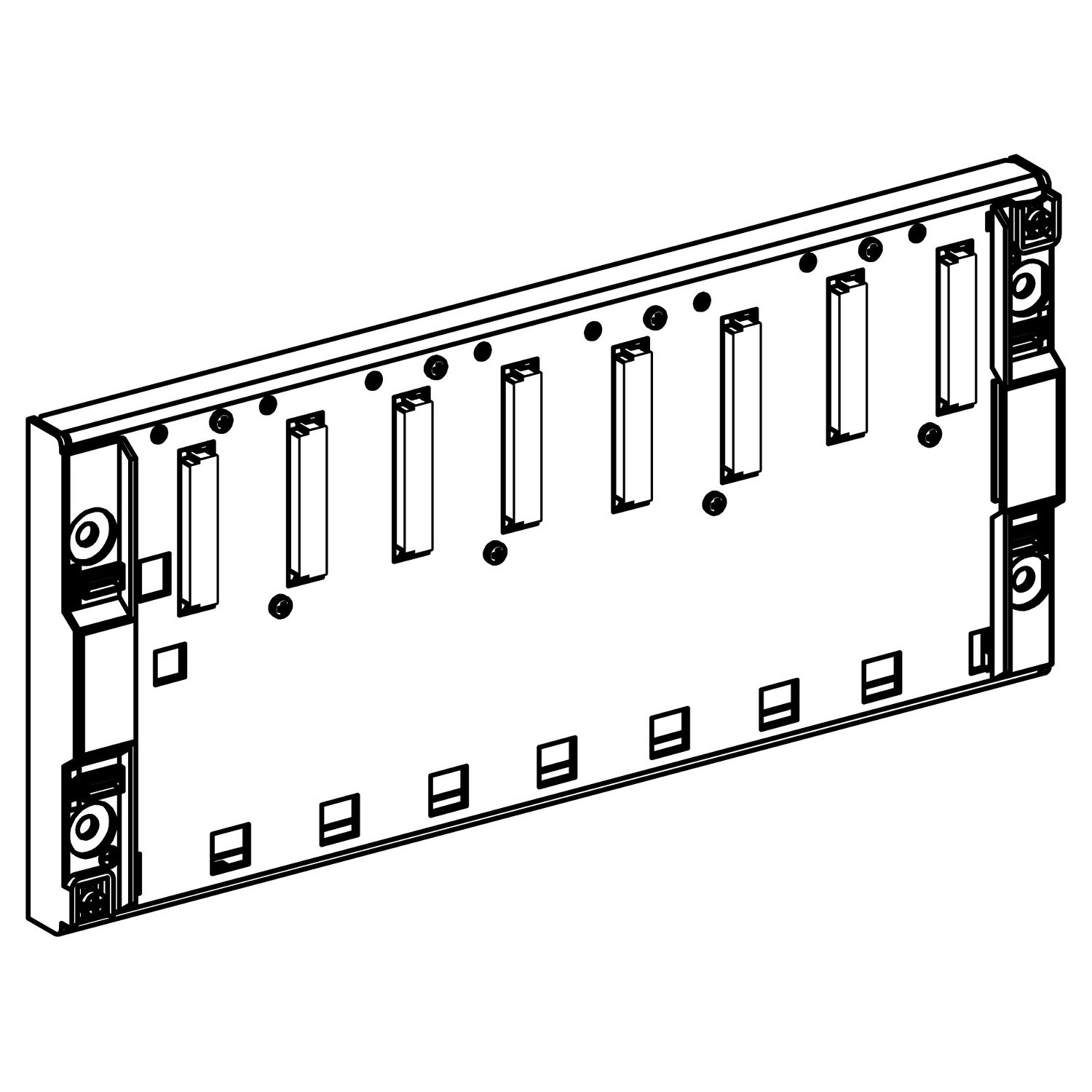 Schneider Electric Schneider Electric TSXRKY8 – Non extendable rack, Modicon premium, for single rack configuration, 8 slots