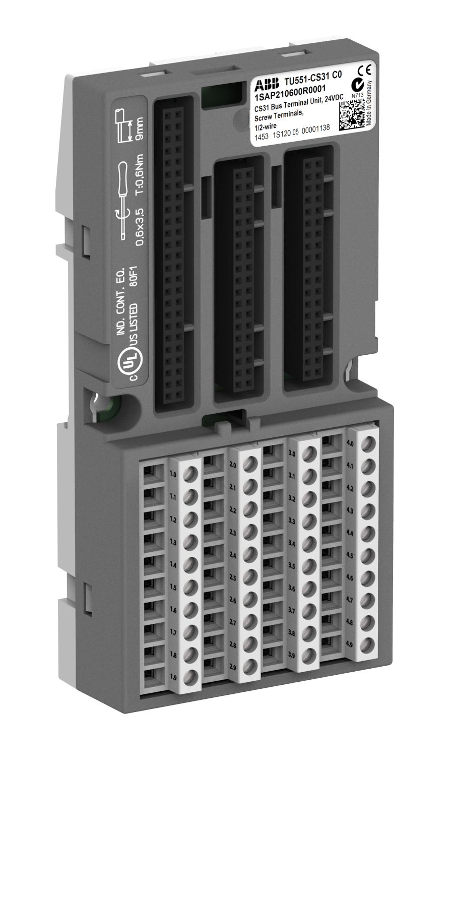 ABB ABB TU551-CS31 Interface terminal unit. For CS31 protocol. Screw terminals (TU551-CS31)