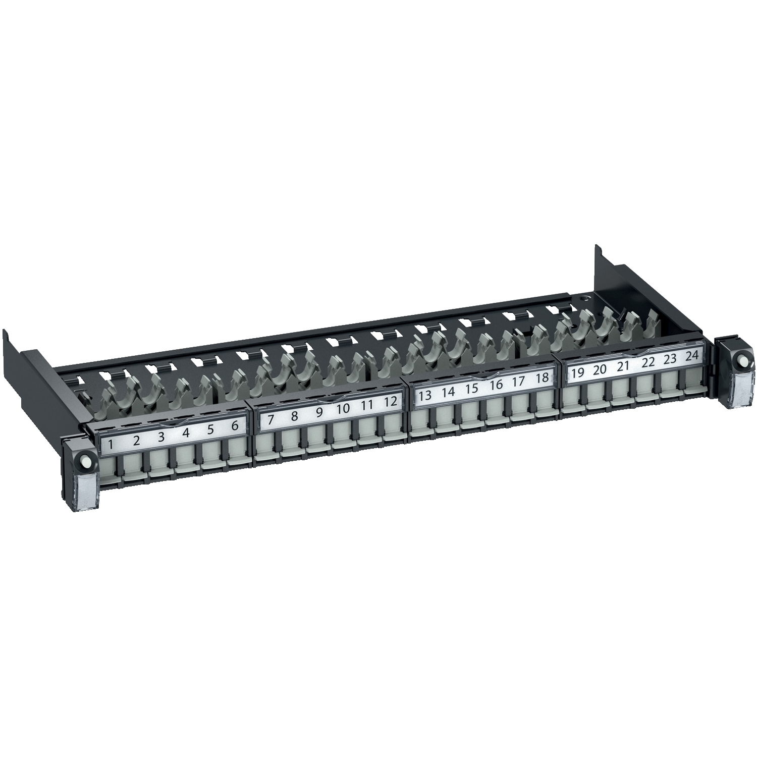 Schneider Electric Schneider Electric VDIG118241F50 – Actassi 19-C Patch Panel Sliding Evo 19" 1U 24pt S-One FTP Cat5e