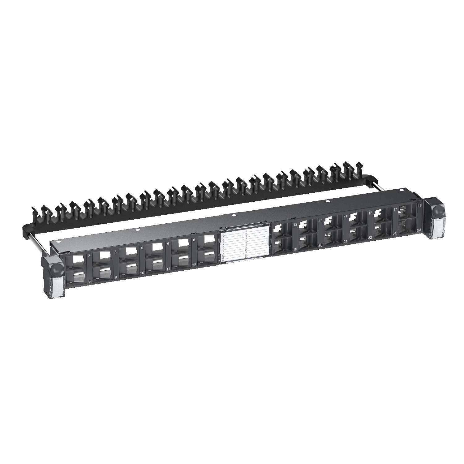 Schneider Electric Schneider Electric VDIG328241B – Actassi 19-C Patch Panel Flat Angled 19" 1U 24pt S-One FTP/STP Empty