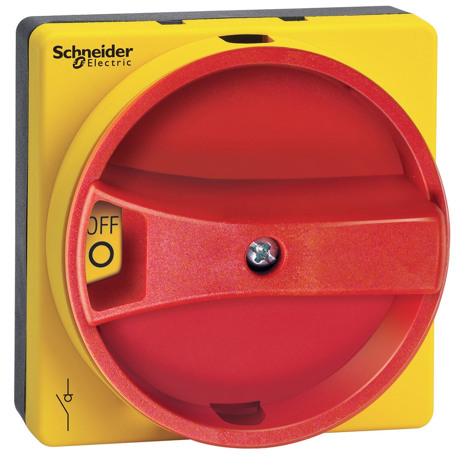 Schneider Electric Schneider Electric VLSH1S5R – Disconnect switch, TeSys VLS, recessed rotary handle, screw mounting, 65x65mm, red handle, 5mm shaft
