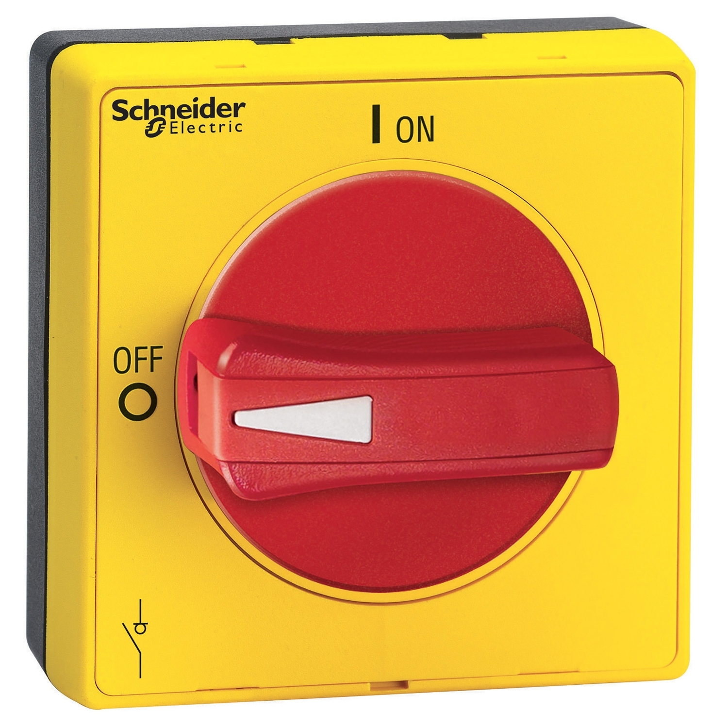 Schneider Electric Schneider Electric VLSH2S5R – Disconnect switch, TeSys VLS, protruding rotary handle, screw mounting, 65x65mm, red handle, 5mm shaft