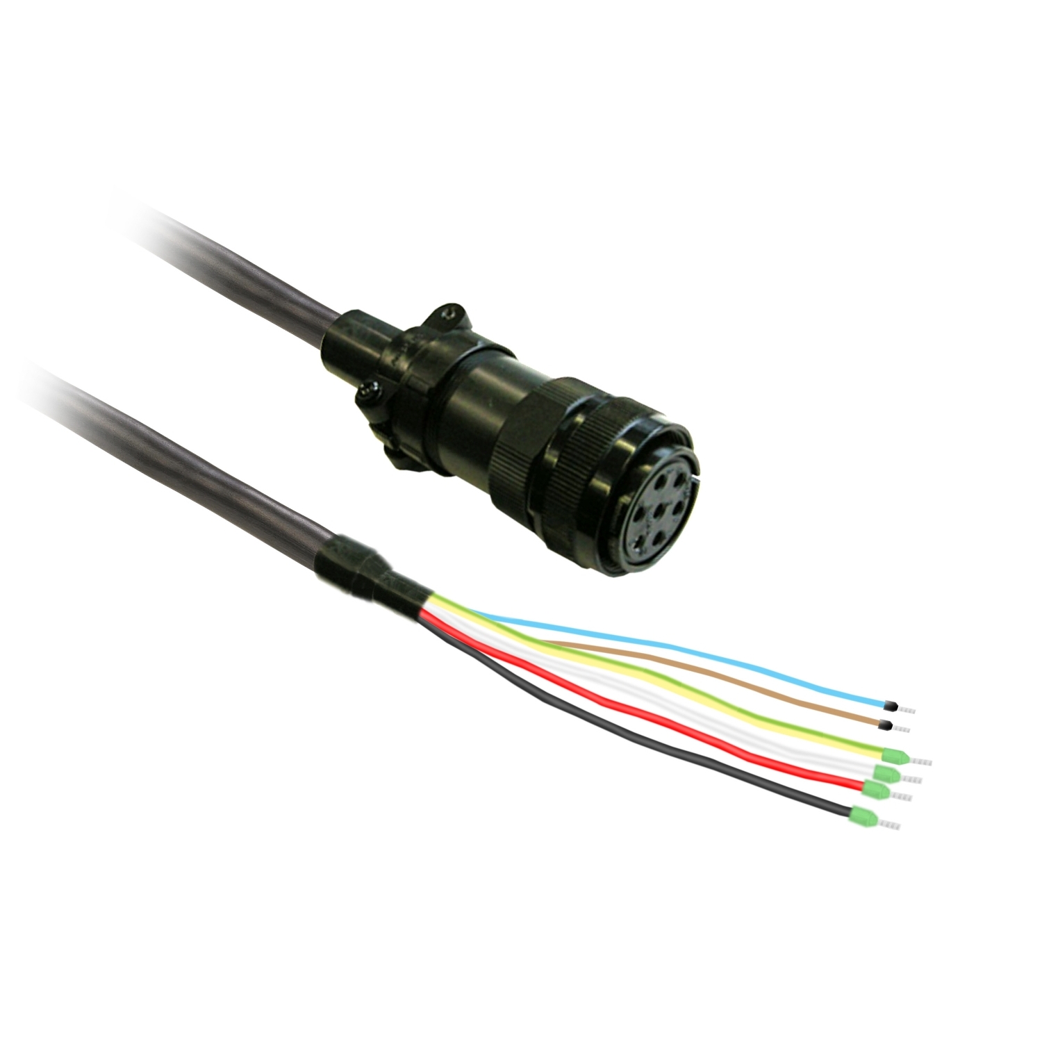 Schneider Electric Schneider Electric VW3M5D6FR50 – power cable 5m shielded 4x 6mm², BCH2 brake MIL connector