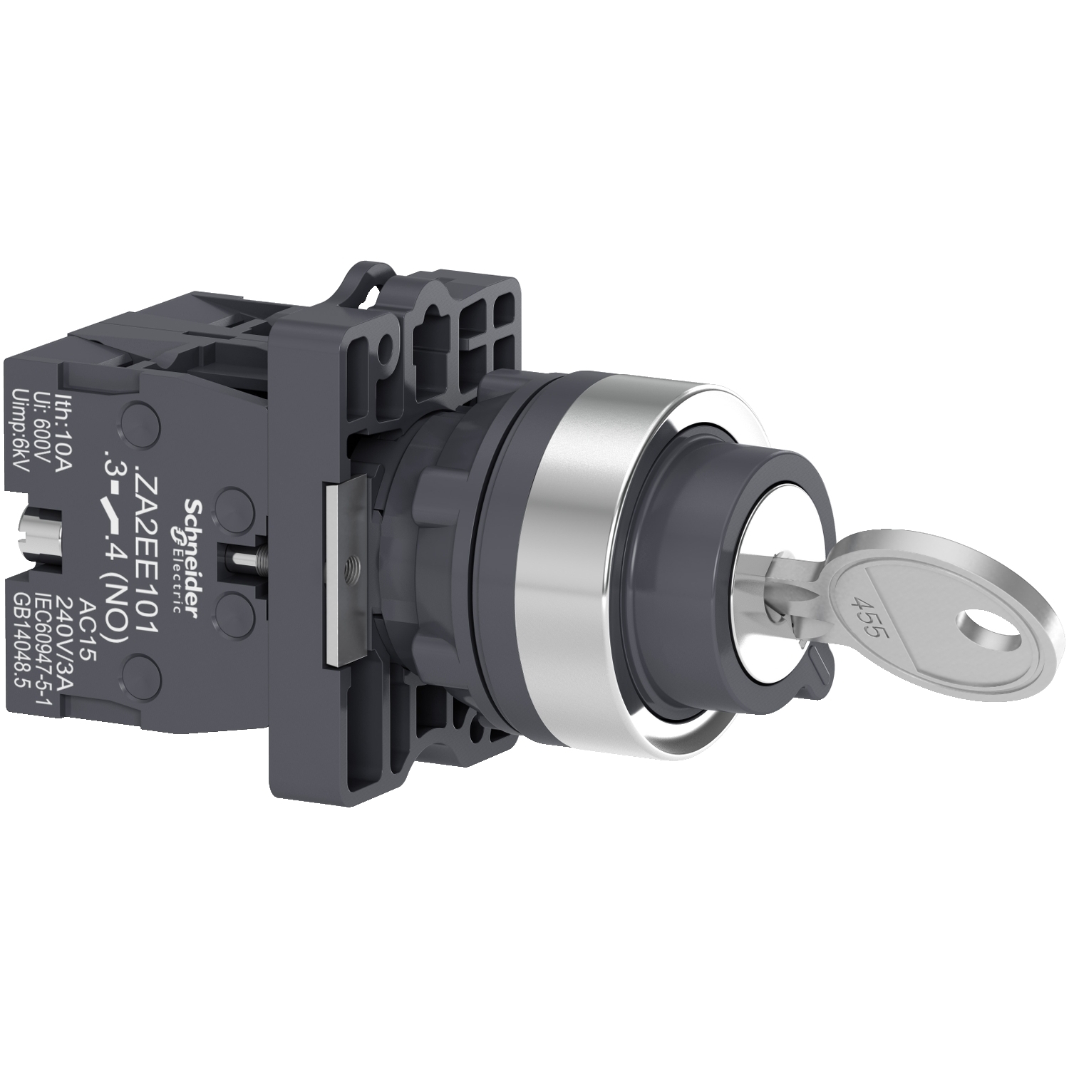 Schneider Electric Schneider Electric XA2EG43 – key selector switch - Ø22 - 2 positions - stay put - 1NO