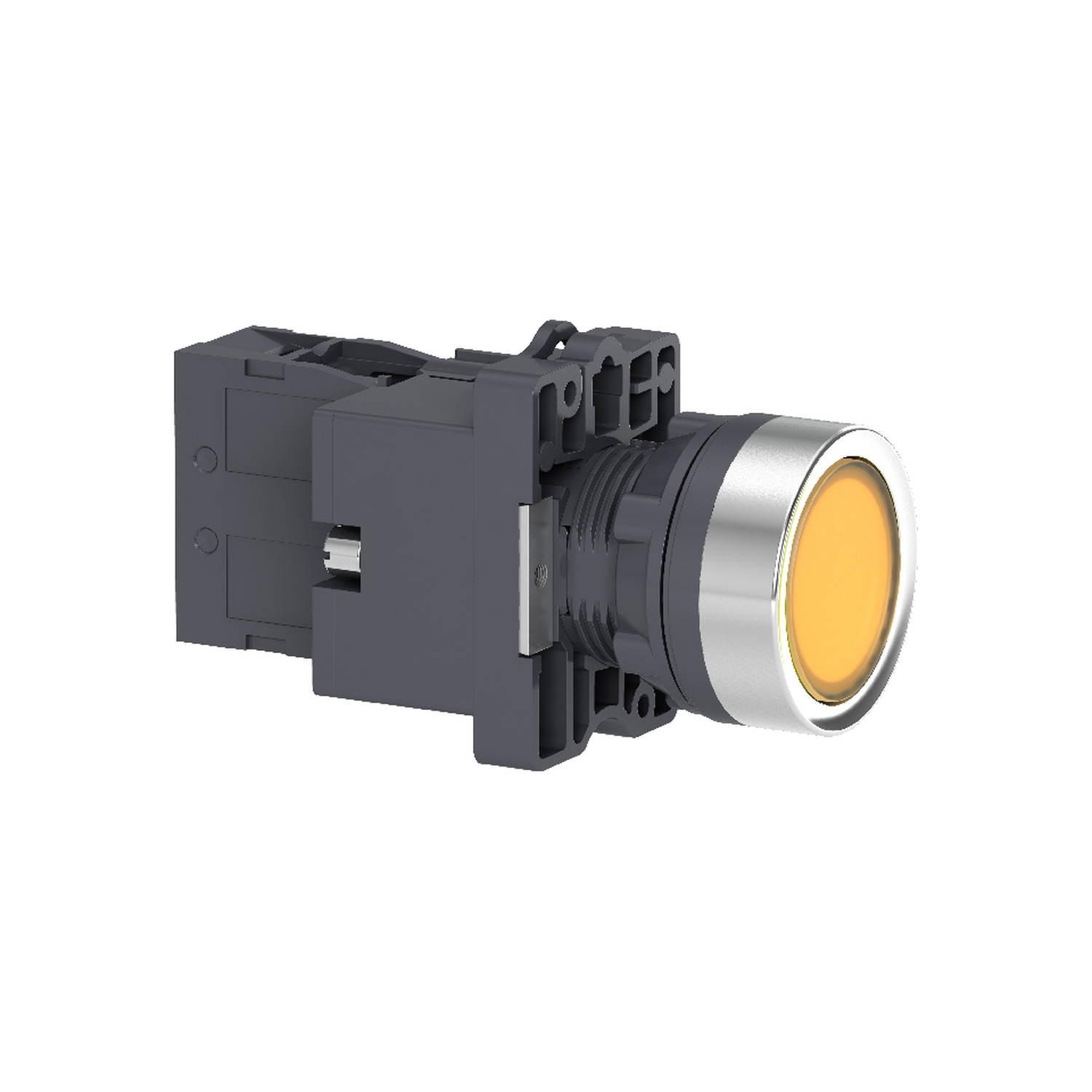 Schneider Electric Schneider Electric XA2EW35B1 – yellow flush complete illum push-button - Ø22 - flush - 24V AC/DC - 1NO