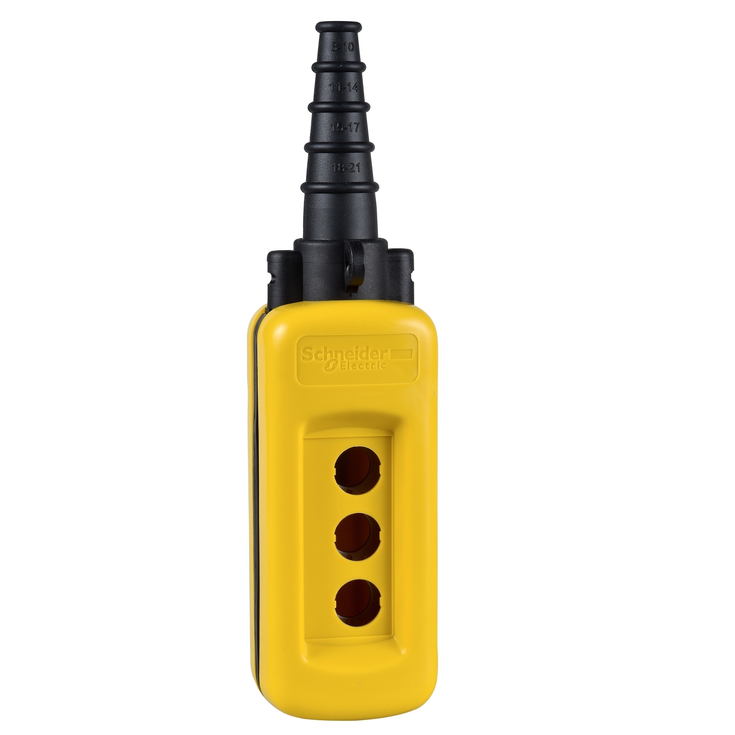 Schneider Electric Schneider Electric XACA03 – Harmony XAC, Empty pendant control station, plastic, yellow, 3 cut-outs