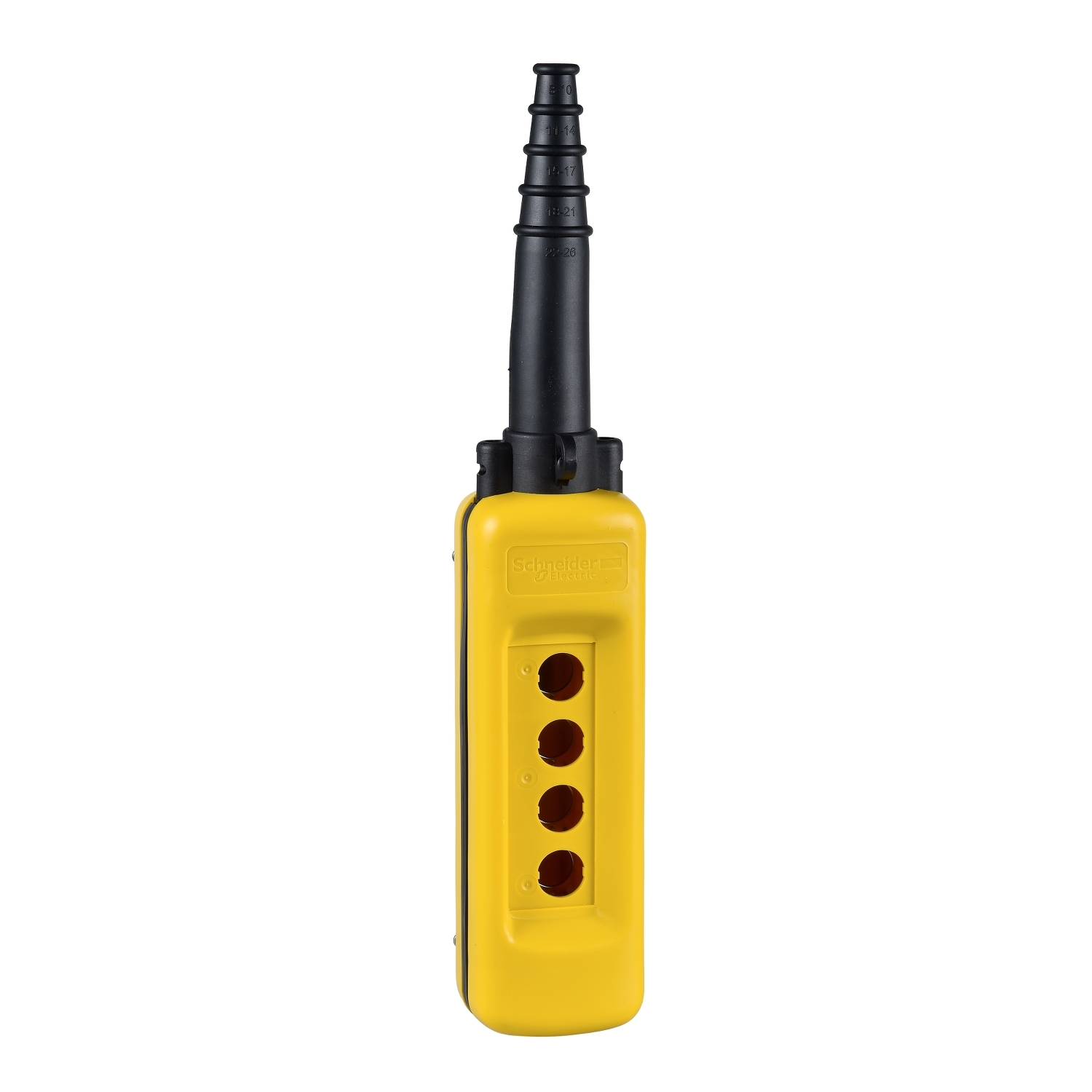 Schneider Electric Schneider Electric XACA04 – Harmony XAC, Empty pendant control station, plastic, yellow, 4 cut-outs