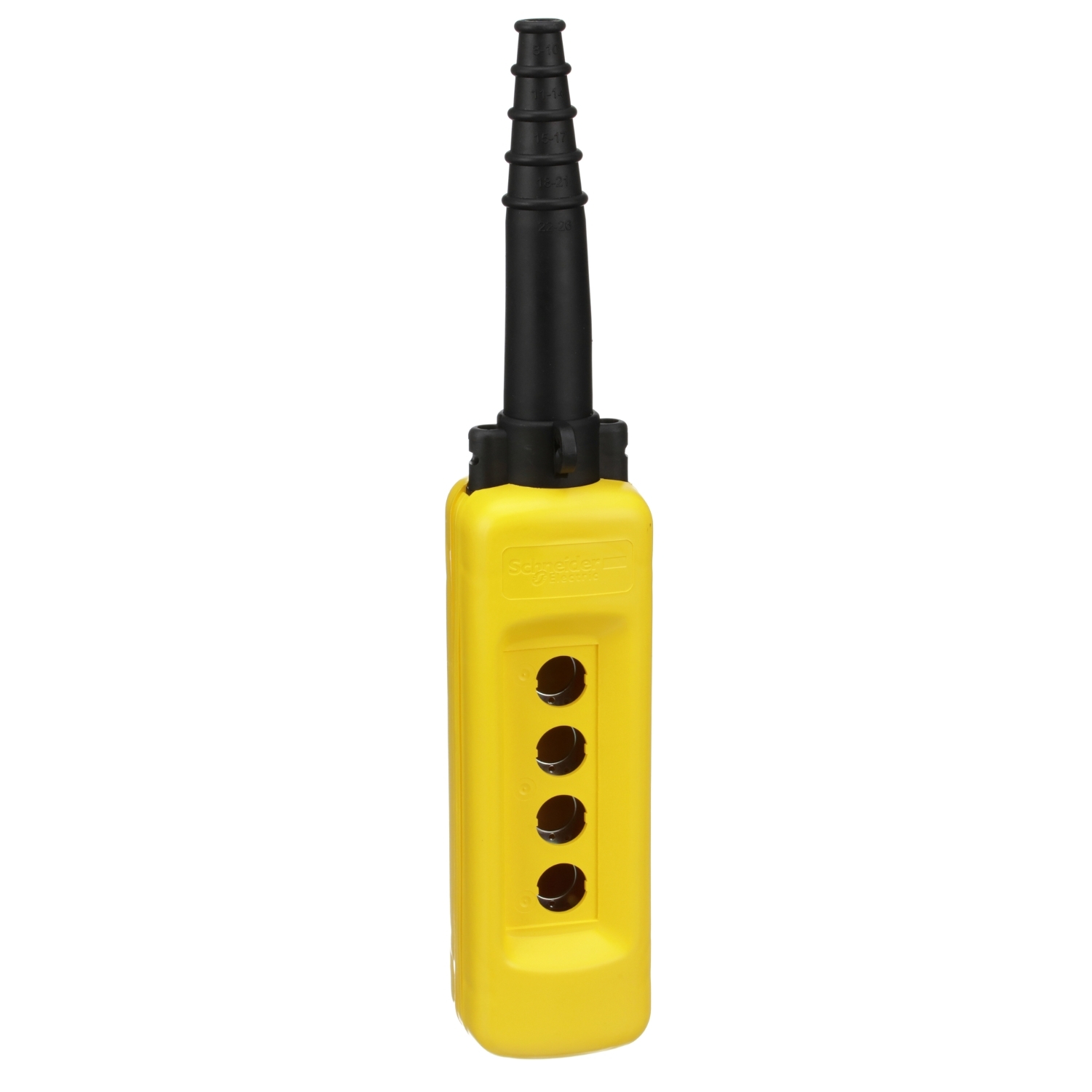 Schneider Electric Schneider Electric XACA04H7 – Empty pendant control station, Harmony XAC, plastic, yellow, 4 cut outs, UL CSA certified