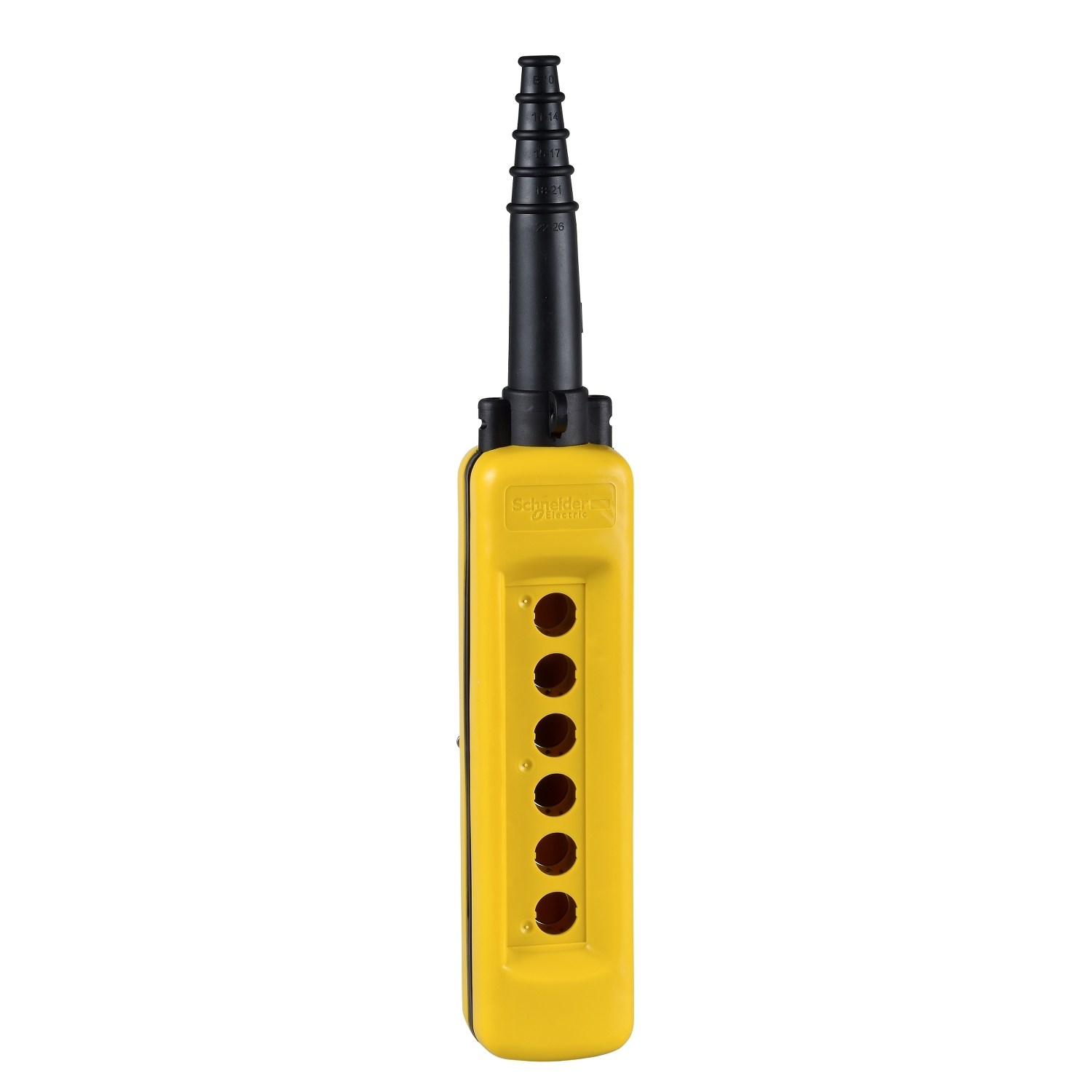 Schneider Electric Schneider Electric XACA06 – Harmony XAC, Empty pendant control station, plastic, yellow, 6 cut-outs