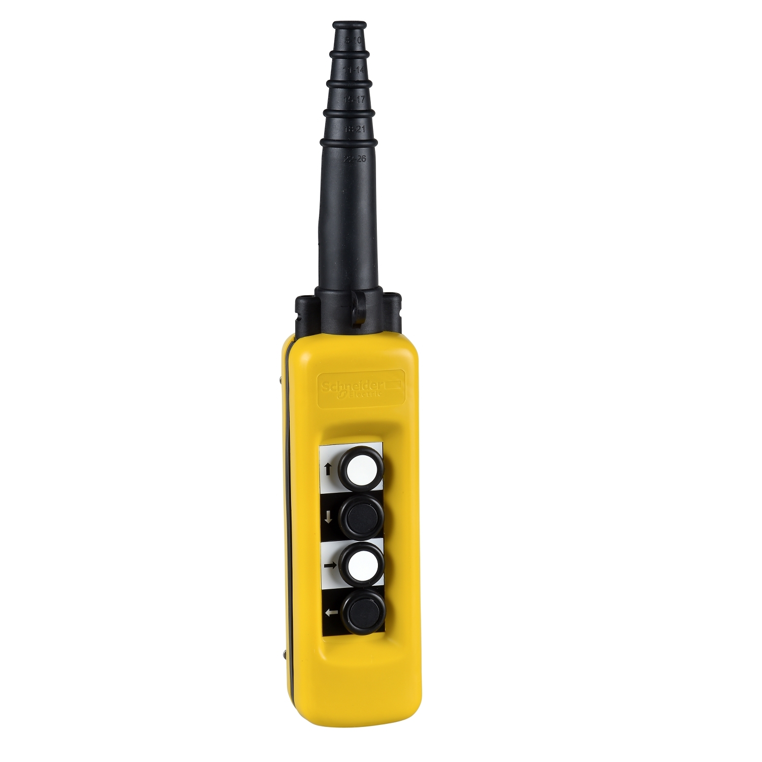 Schneider Electric Schneider Electric XACA481 – Harmony XAC, Pendant control station, plastic, yellow, 4 push buttons with NO + NC