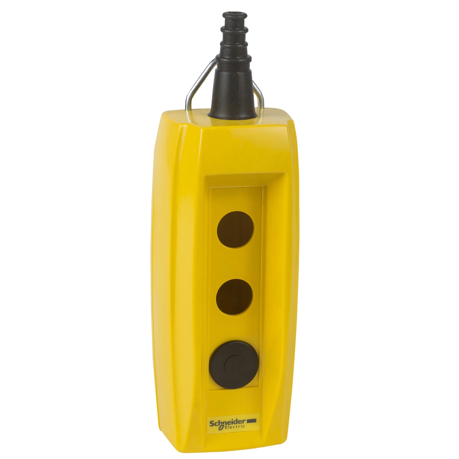 Schneider Electric Schneider Electric XACB020 – Empty pendant control station, Harmony XAC, plastic, yellow, 2 cut outs, for cable 7...13mm