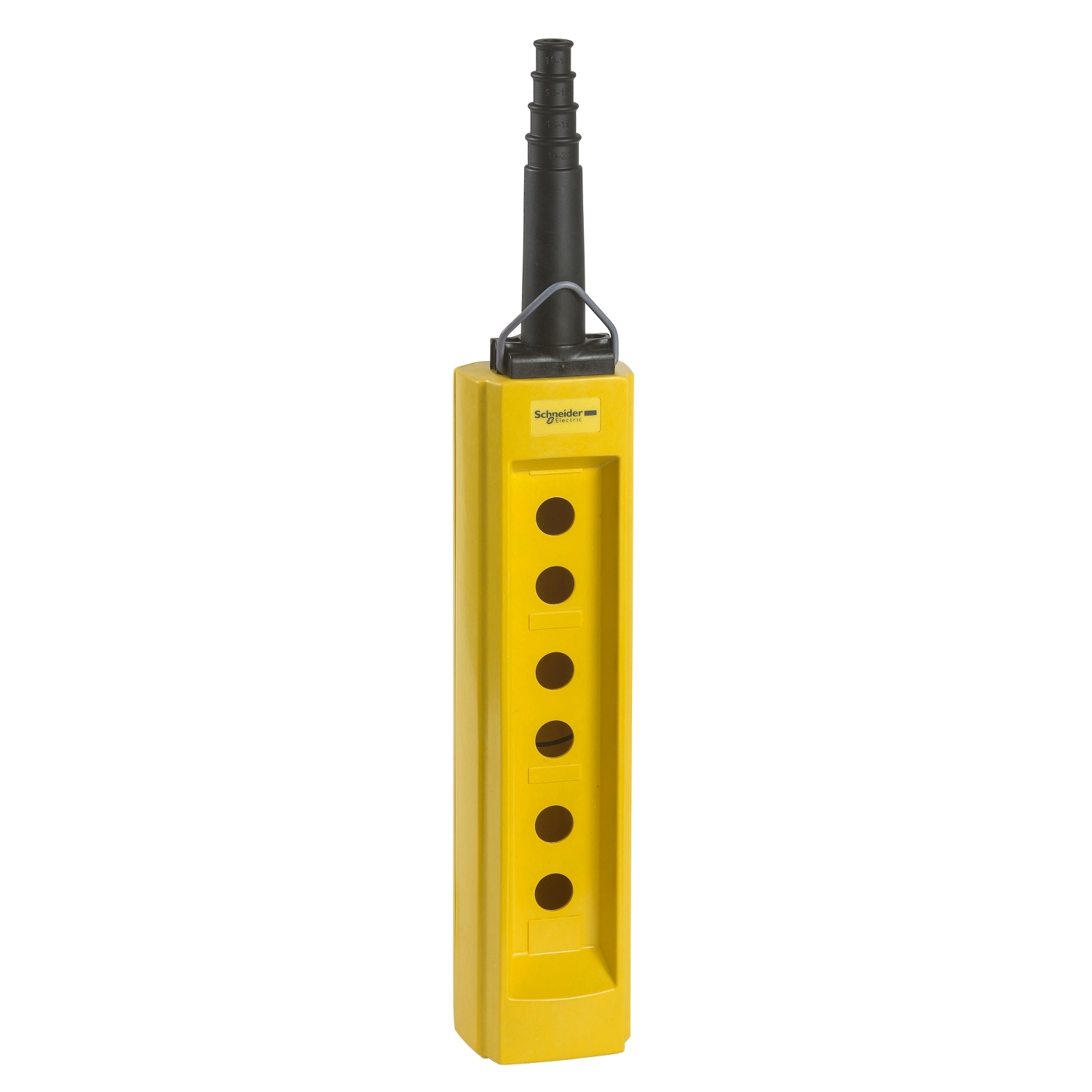 Schneider Electric Schneider Electric XACB065 – Pendant control station, Harmony XAC, empty, plastic, yellow, 6 cut-outs, cable 22…35mm