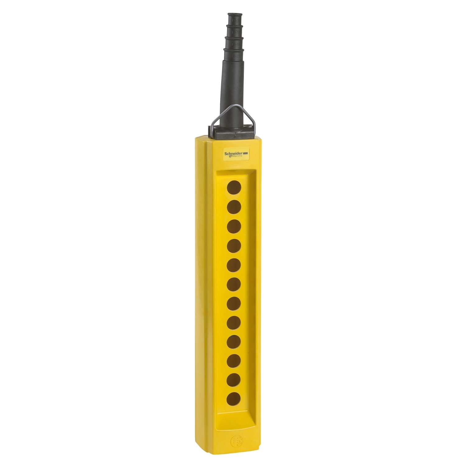 Schneider Electric Schneider Electric XACB120 – Pendant control station, Harmony XAC, empty, plastic, yellow, 12 cut-outs, 1 column, cable 10…22mm