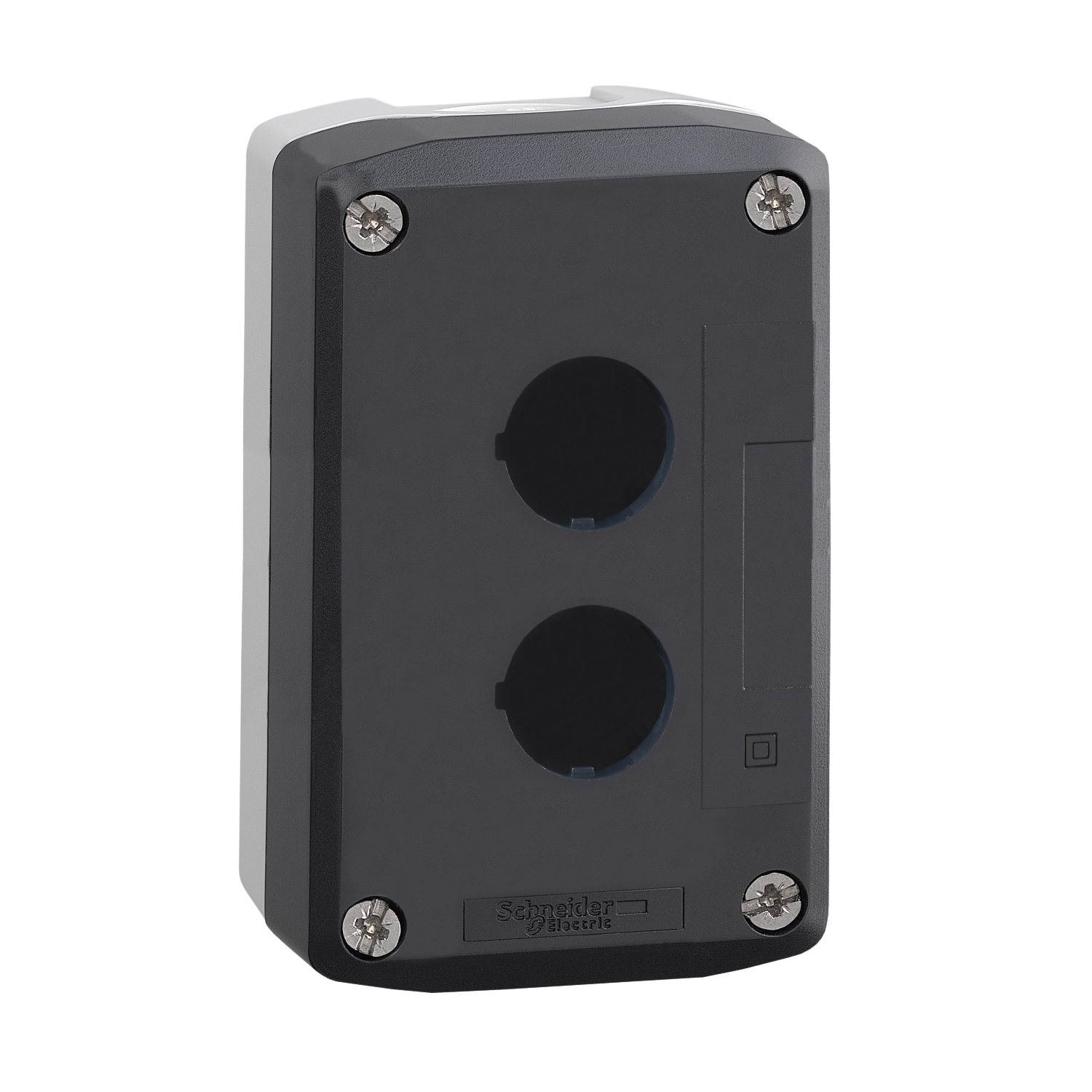 Schneider Electric Schneider Electric XALD02 – Harmony XALD, XALK, Empty enclosure, plastic, dark grey lid, for push button Ø22, 2 cut-outs