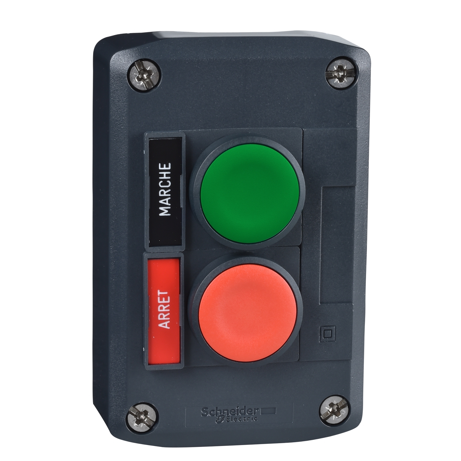 Schneider Electric Schneider Electric XALD211 – dark grey station - green flush/red flush pushbuttons Ø22 spring return