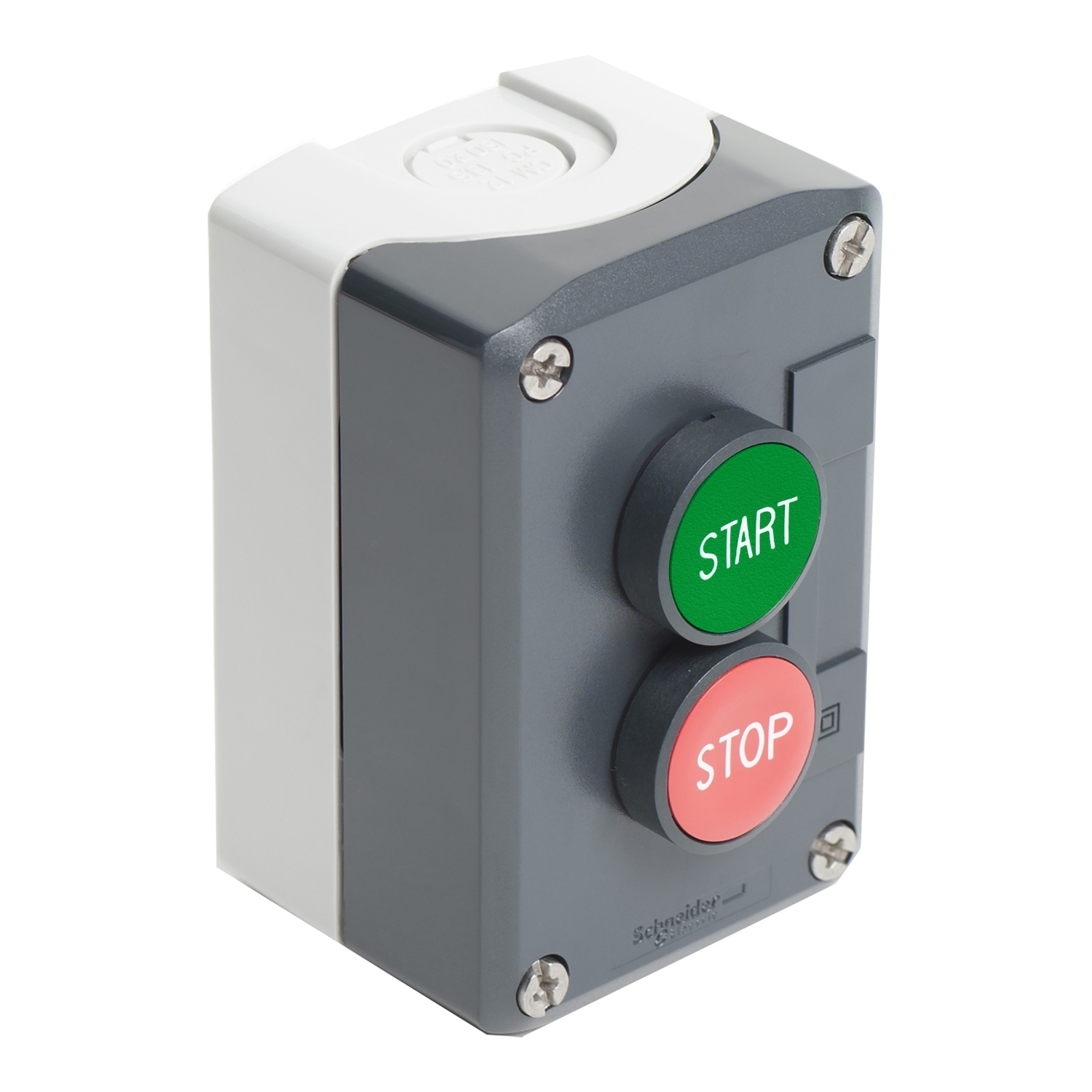 Schneider Electric Schneider Electric XALD225 – Complete control station, Harmony XALD, Start/Stop function, 1 green flush/1 red projecting push button, 22mm, 1NO + 1NC