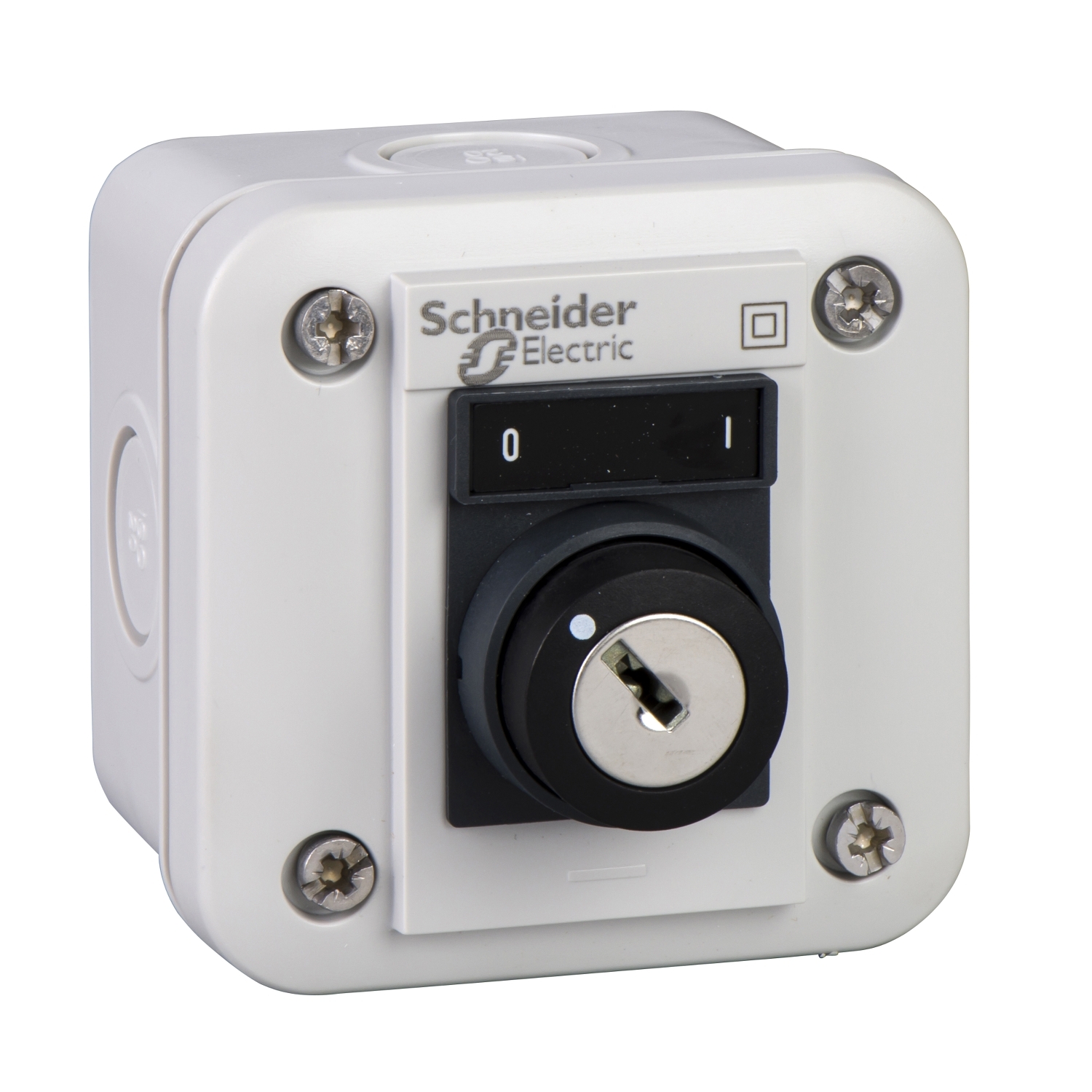 Schneider Electric Schneider Electric XALE1441 – Control station, Harmony XALE, key selector switch, for XB7 22mm, 2 positions, grey, white marked O-I, 1NO