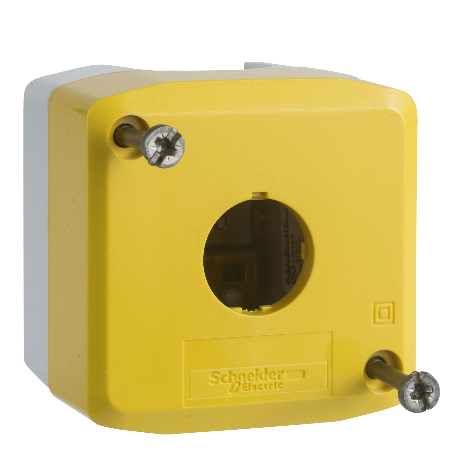 Schneider Electric Schneider Electric XALK01 – Harmony XALD, XALK, Empty enclosure, plastic, yellow lid for push button Ø22, 1 cut-out