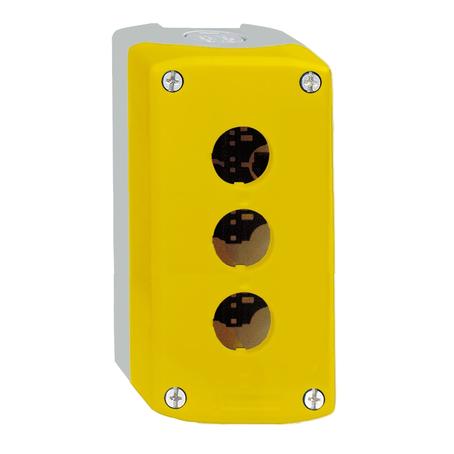Schneider Electric Schneider Electric XALK03H7 – Empty control station, Harmony XALD, XALK, plastic, yellow, 3 cut-outs, unmarked, 1 knock-outs for cable entry, UL/CSA certified