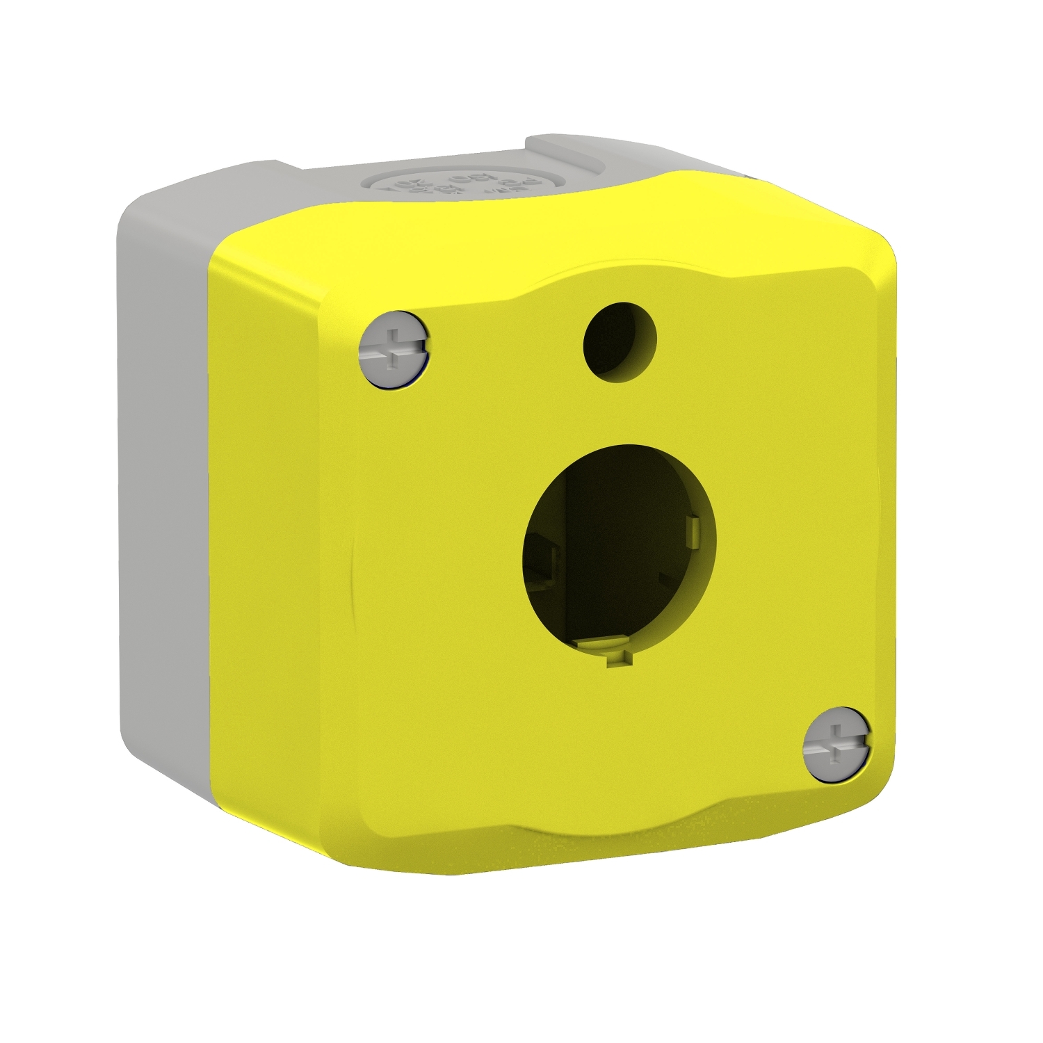 Schneider Electric Schneider Electric XALKW01 – Empty enclosure, Harmony XALK, XALD, plastic, yellow lid, for illuminated emergency stop push button 22mm, 1 cut out
