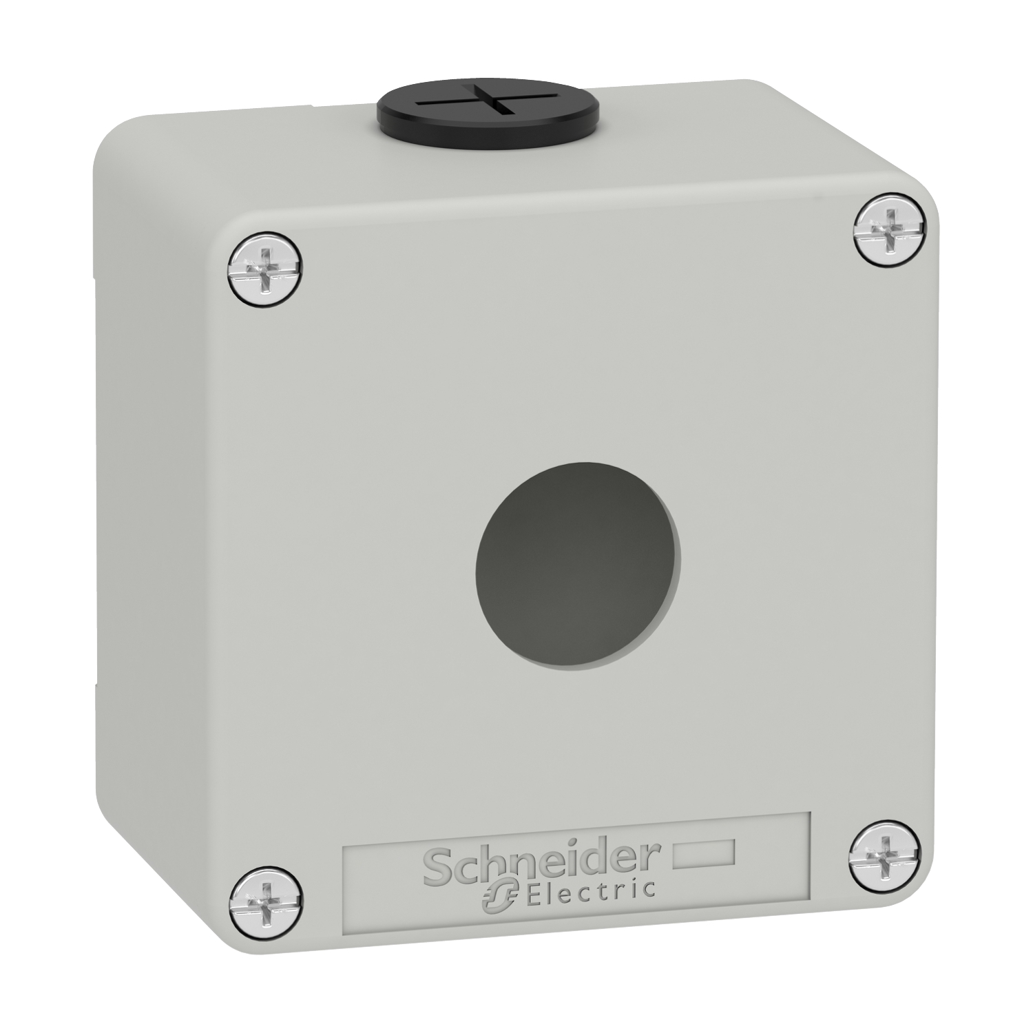 Schneider Electric Schneider Electric XAPD1201 – Die cast empty control station, Harmony XAP, XB2 SL, zinc alloy, grey, M20, 1 cut out 22mm, 80x80x51,5mm, UL cULus