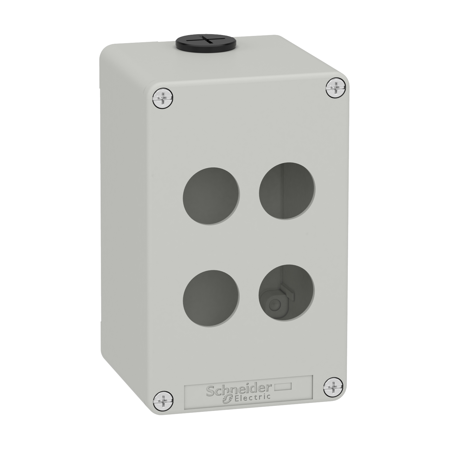 Schneider Electric Schneider Electric XAPD2504 – Die cast empty control station, Harmony XAP, XB2 SL, zinc alloy, grey, M20, 4 cut outs 22mm, 80x130x77mm, UL cULus