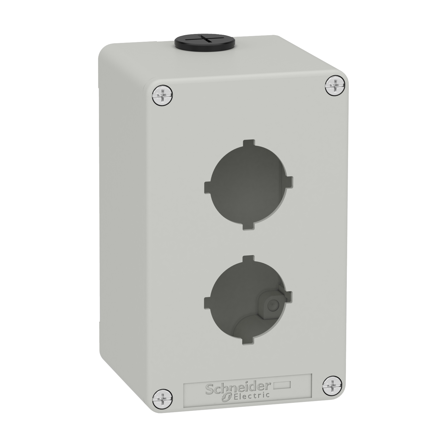 Schneider Electric Schneider Electric XAPD2602 – Empty control station, Harmony XAP, XB2 SL, zinc alloy, grey, M20, 2 cut outs 30mm with notches, 80x130x77mm, UL cULus