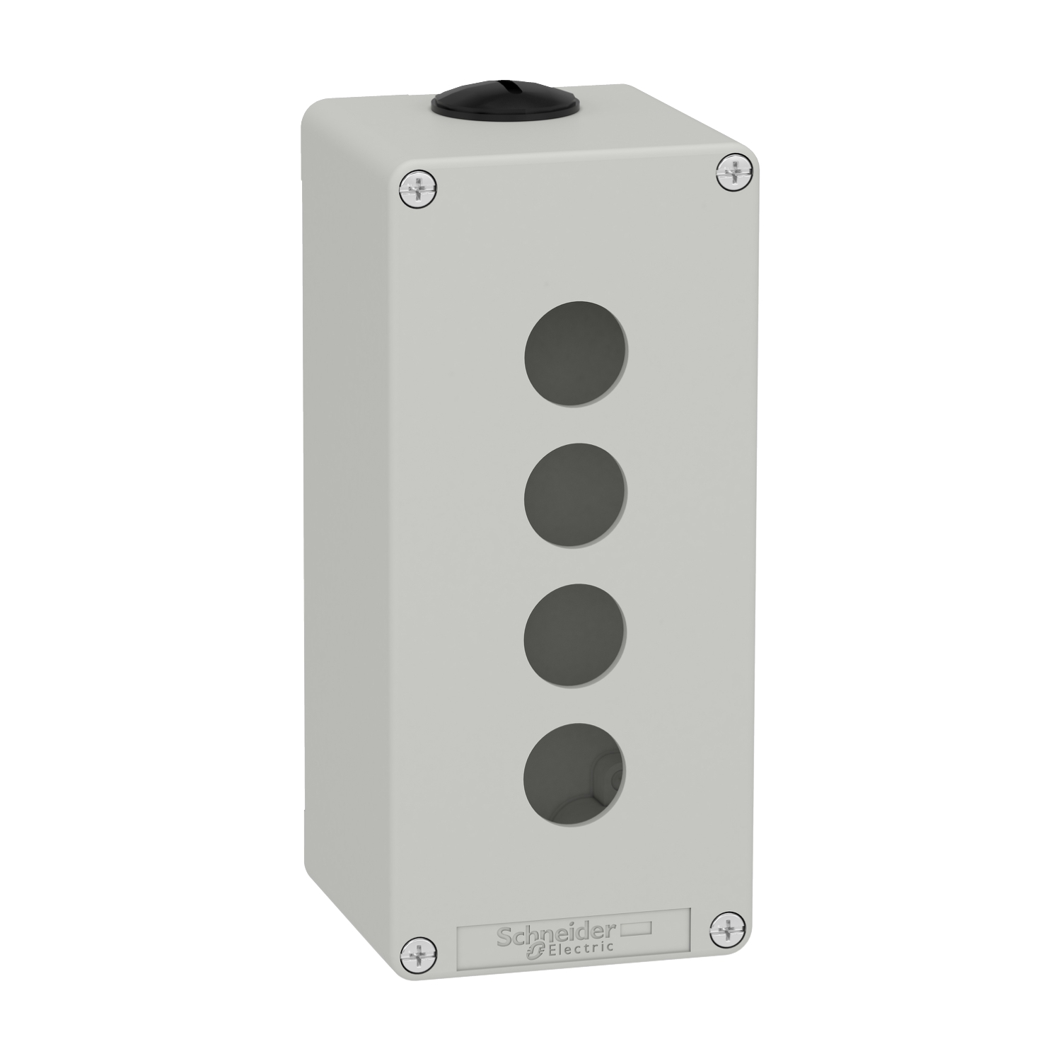 Schneider Electric Schneider Electric XAPD3504 – Die cast empty control station, Harmony XAP, XB2 SL, zinc alloy, grey, M25, 4 cut outs 22mm, 80x175x77mm