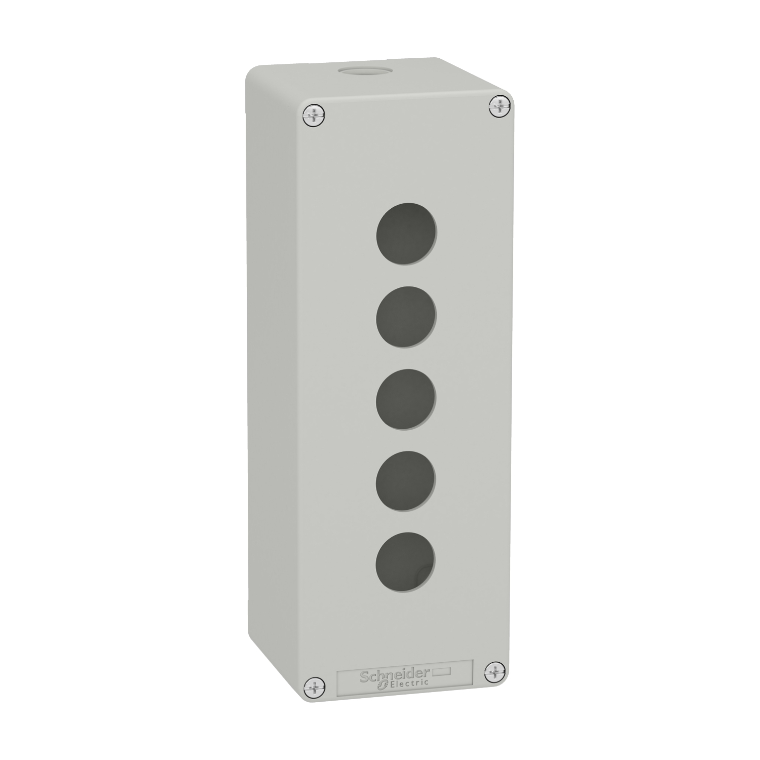 Schneider Electric Schneider Electric XAPD4505 – Die cast empty control station, Harmony XAP, XB2 SL, zinc alloy, grey, M25, 5 cut outs 22mm, 80x220x77mm