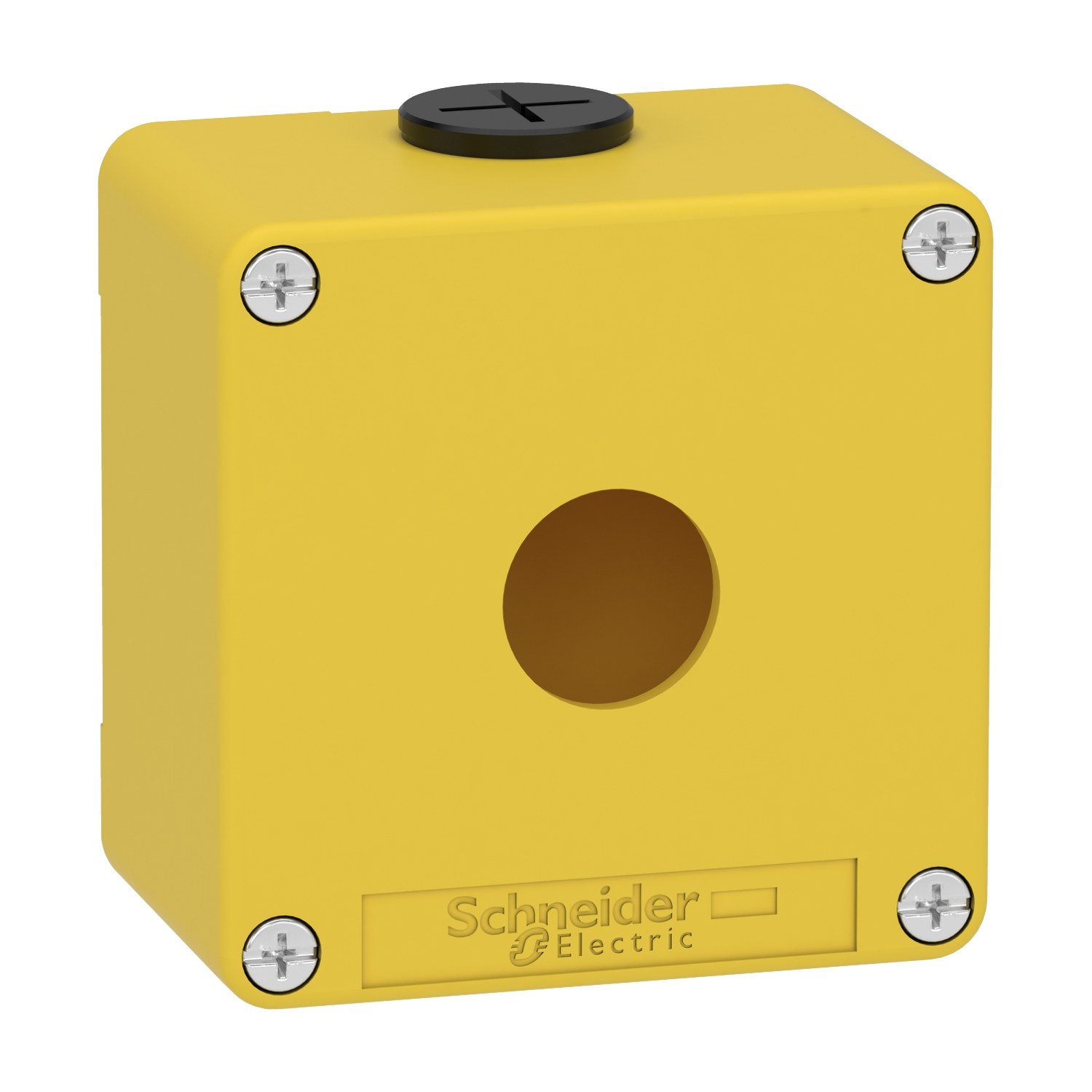 Schneider Electric Schneider Electric XAPK1201 – Die cast empty control station, Harmony XAP, XB2 SL, zinc alloy, yellow, M20, 1 cut out 22mm, 80x80x51,5mm, UL cULus