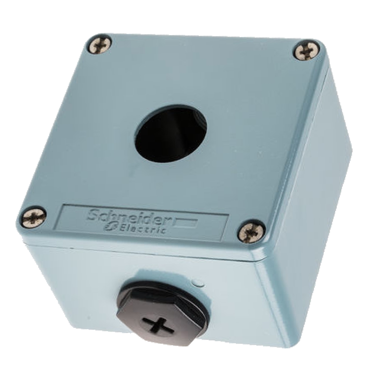 Schneider Electric Schneider Electric XAPM1501 – Harmony XAP, XB2 SL, Empty control station, zinc alloy, blue, 1 cut-out, Ø22, 80 x 80 x 77 mm