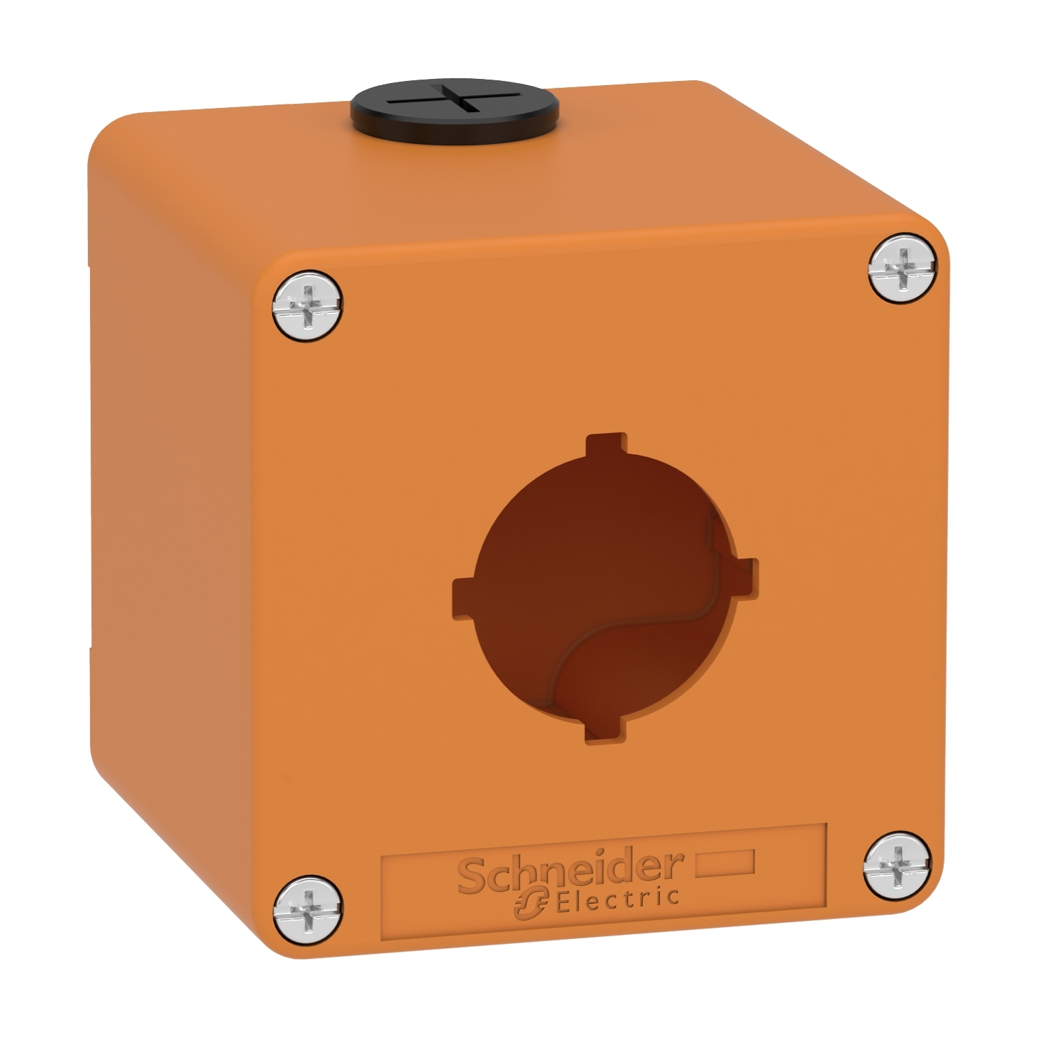 Schneider Electric Schneider Electric XAPO1601 – Empty control station, Harmony XAP, XB2 SL, zinc alloy, orange, M20, 1 cut out 30mm with notches, 80x80 x77mm, UL cULus