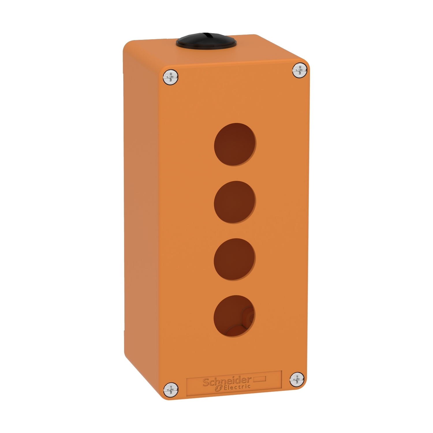 Schneider Electric Schneider Electric XAPO3504 – Harmony XAP, XB2 SL, Empty control station, zinc alloy, orange, M25, 4 cut-outs 22mm, 80 x 175 x 77
