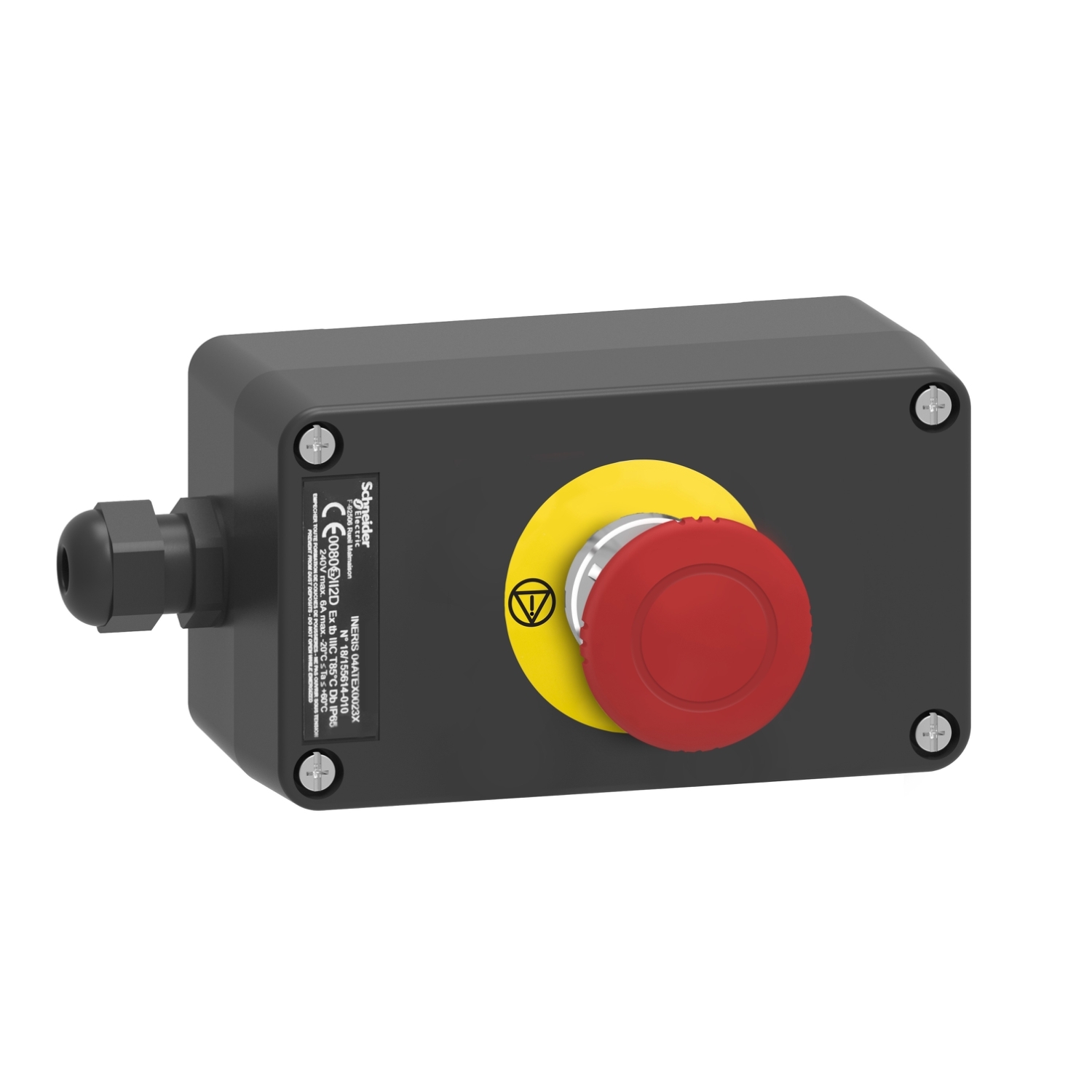Schneider Electric Schneider Electric XAWG198EX – Control station, Harmony XAW, metal with fiberglass, emergency stop function, push/pull release, 1 red mushroom 40mm, 1NC + 1NC, ATEX