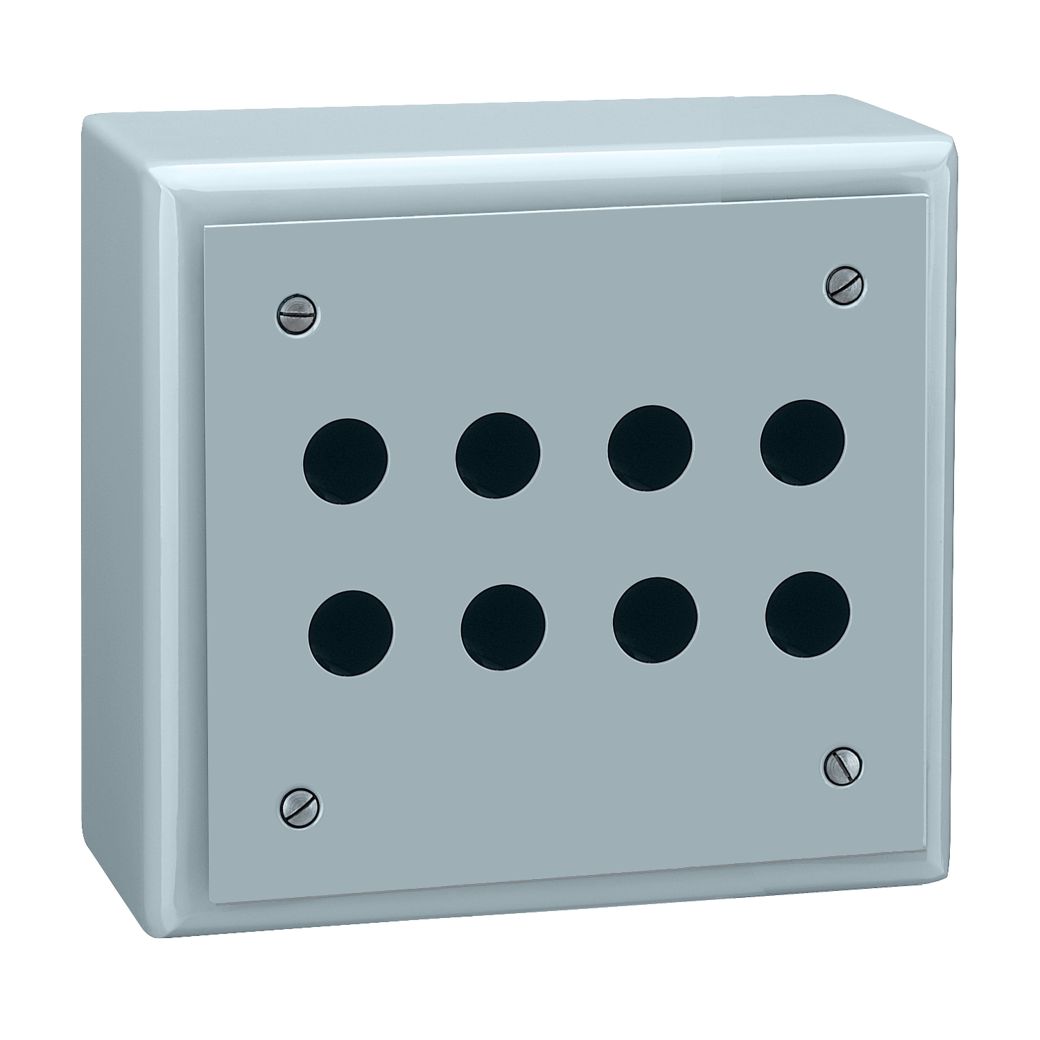 Schneider Electric Schneider Electric XB2SL42009 – Empty control station, Harmony XAP, aluminium, blue, 8 cut-outs, 22mm, 150 x 150 x 78 mm