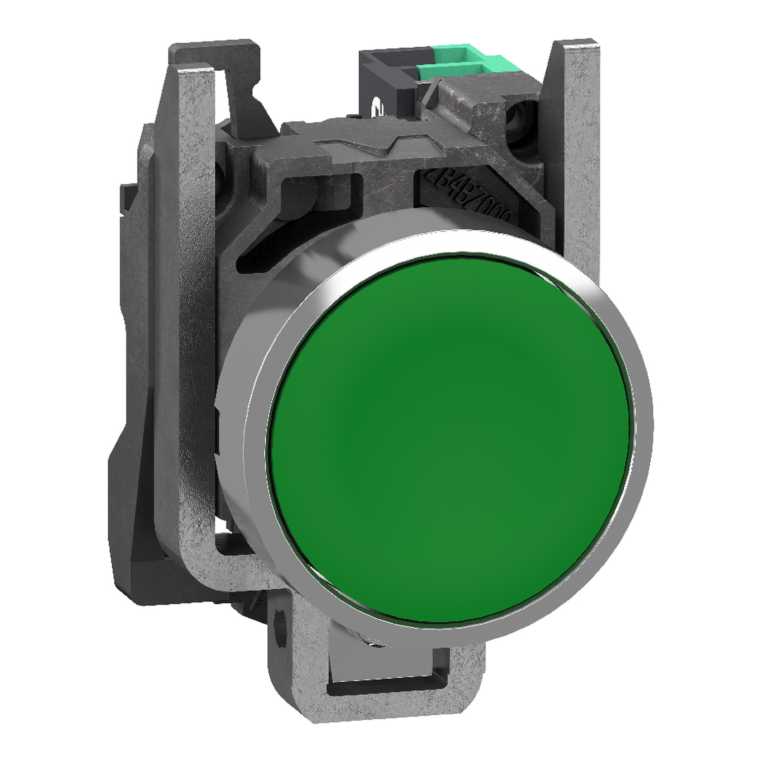 Schneider Electric Schneider Electric XB4BA315 – Push button, Harmony XB4, metal, flush, green, 22mm, spring return, unmarked, 1 NO, compact push in terminals