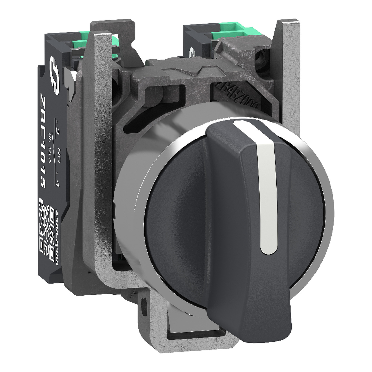 Schneider Electric Schneider Electric XB4BD335 – Selector switch, Harmony XB4, metal, black, 22mm, 3 positions, stay put, 2 NO, compact push in terminals
