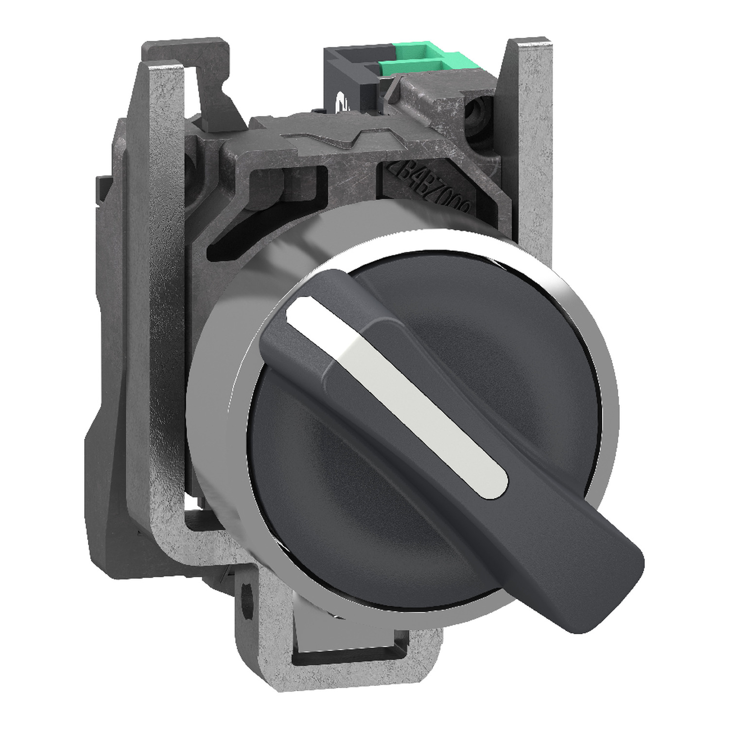 Schneider Electric Schneider Electric XB4BD415 – Selector switch, Harmony XB4, metal, black, 22mm, 2 positions, spring return from right to left, 1 NO, compact push in
