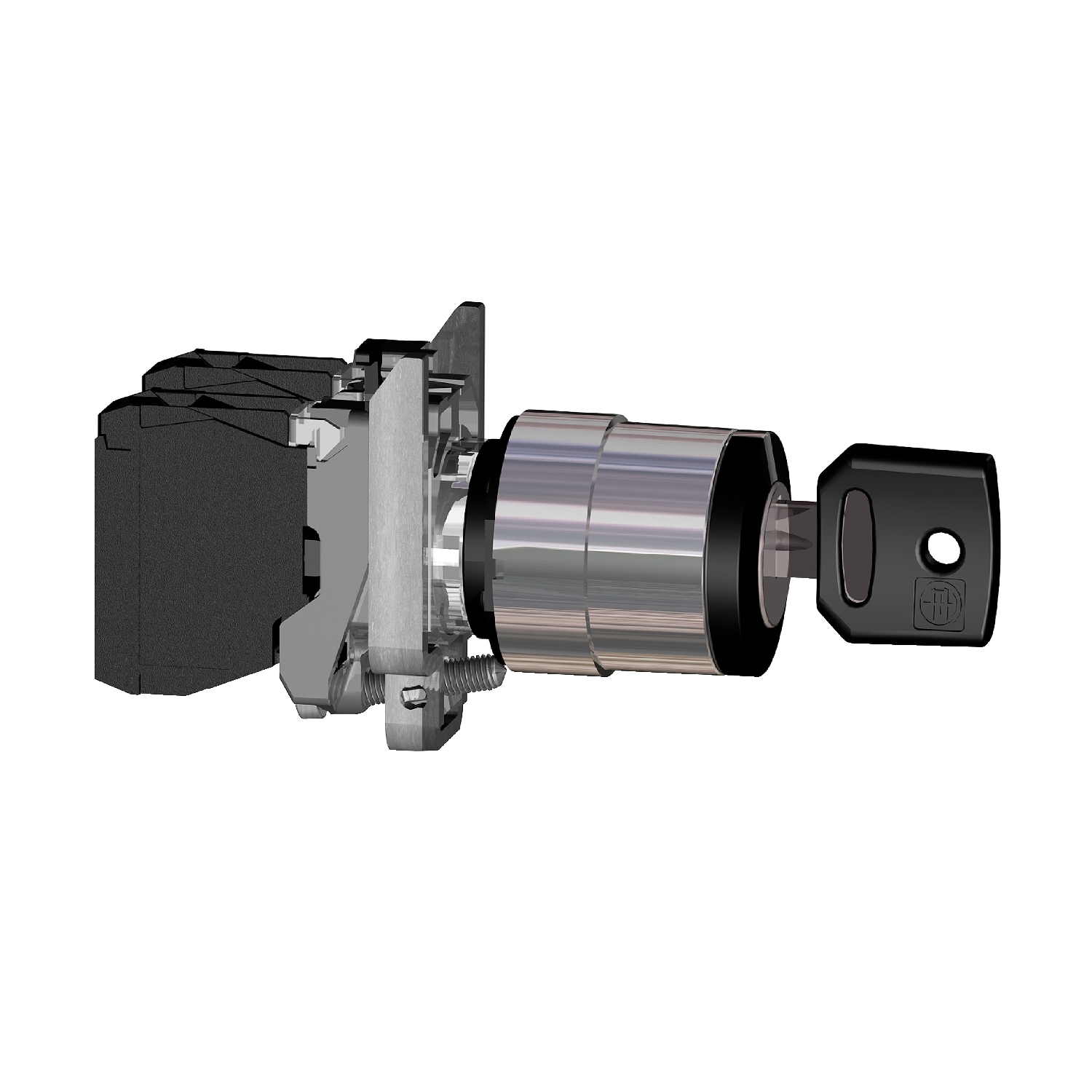 Schneider Electric Schneider Electric XB4BG61EX – Complete selector switch, Harmony XB4, black key Ø22 mm, 2 positions 90°- spring return, 1 NO, ATEX