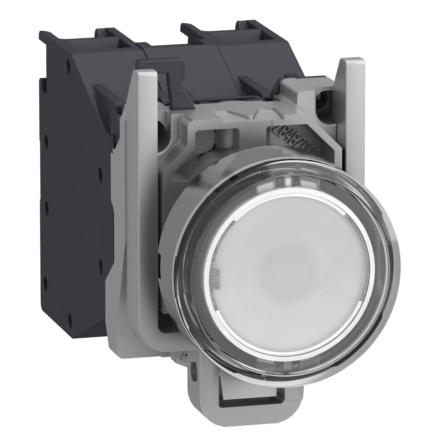 Schneider Electric Schneider Electric XB4BP183BM5GEX – Complete illuminated push button, Harmony XB4 - ATEX D, metal, white flush, 22mm, spring return, booted, 1NO, 24...254V AC/DC