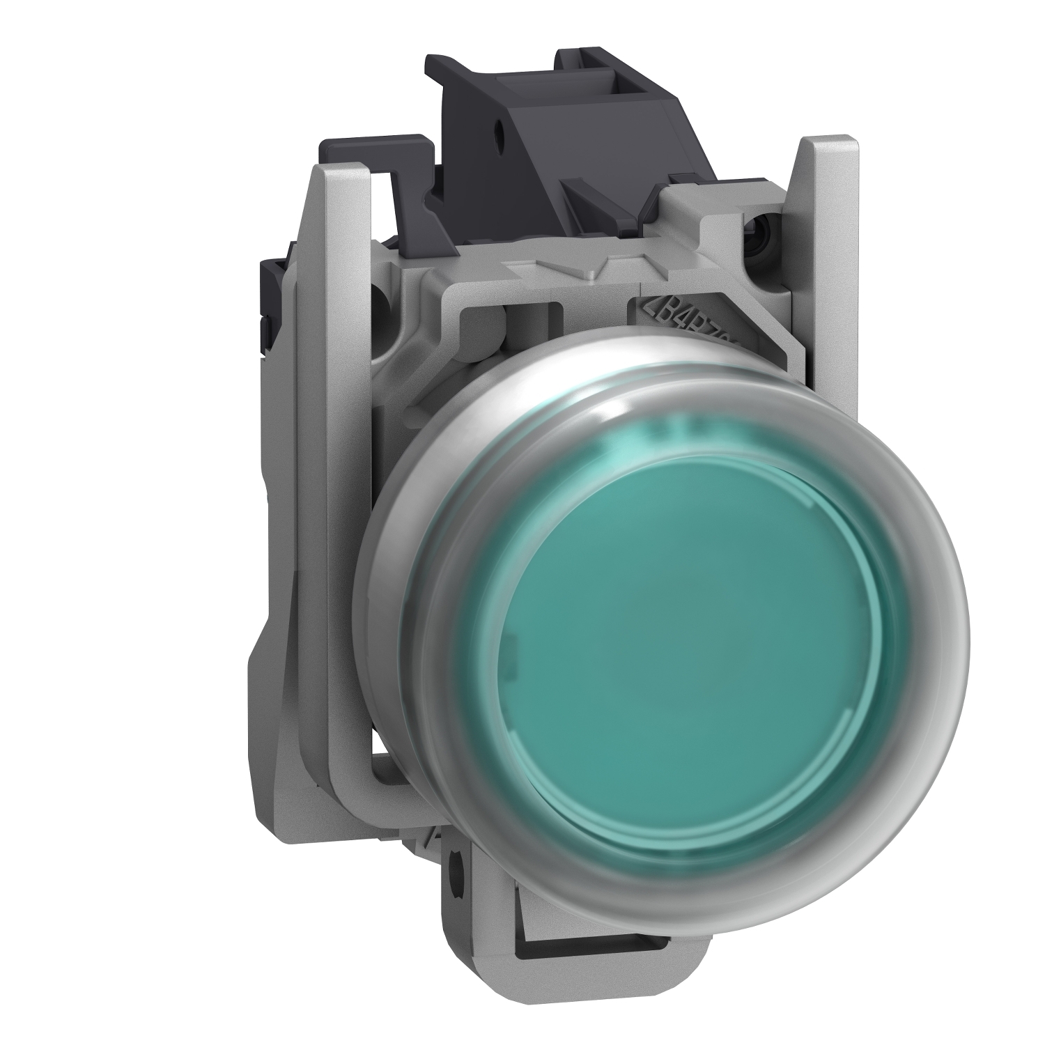 Schneider Electric Schneider Electric XB4BP31GEX – Complete push button, Harmony XB4 - ATEX D, green projecting with boot, metal, 22mm, silver alloy, spring return, 1NO