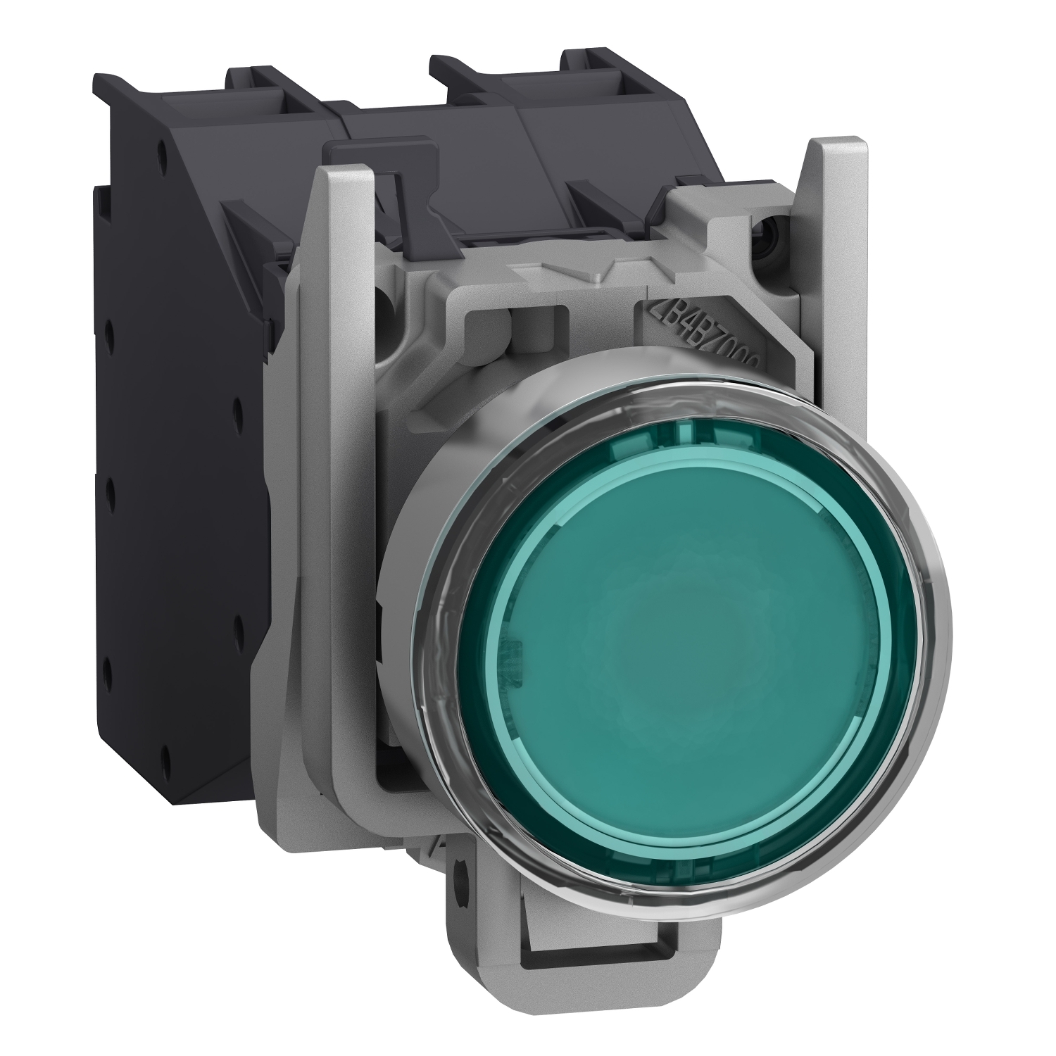 Schneider Electric Schneider Electric XB4BP383BM5GEX – Complete illuminated push button, Harmony XB4 - ATEX D, metal, green flush, 22mm, spring return, booted, 1NO, 24...254V AC/DC