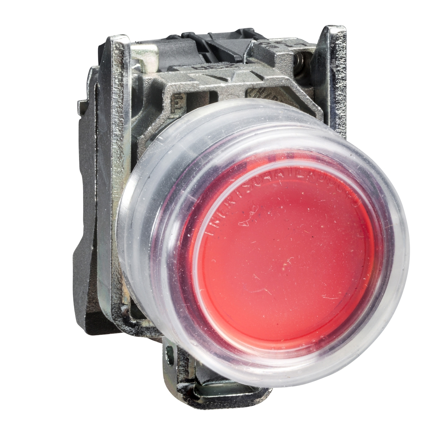 Schneider Electric Schneider Electric XB4BP483M5EX – Complete illuminated push button, Harmony XB4, metal, flush, red, 22 mm, spring return, booted, 230V AC, 1 NC, ATEX