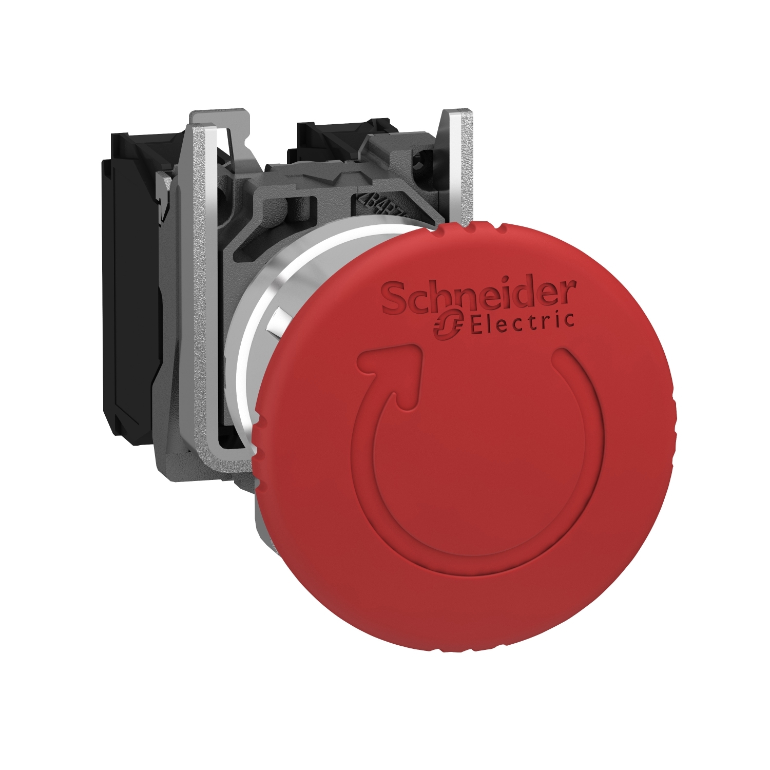 Schneider Electric Schneider Electric XB4BS84441 – Emergency stop switching off, metal, red mushroom Ø40, Ø22, trigger latching turn to release, 2 NC + 1 NO