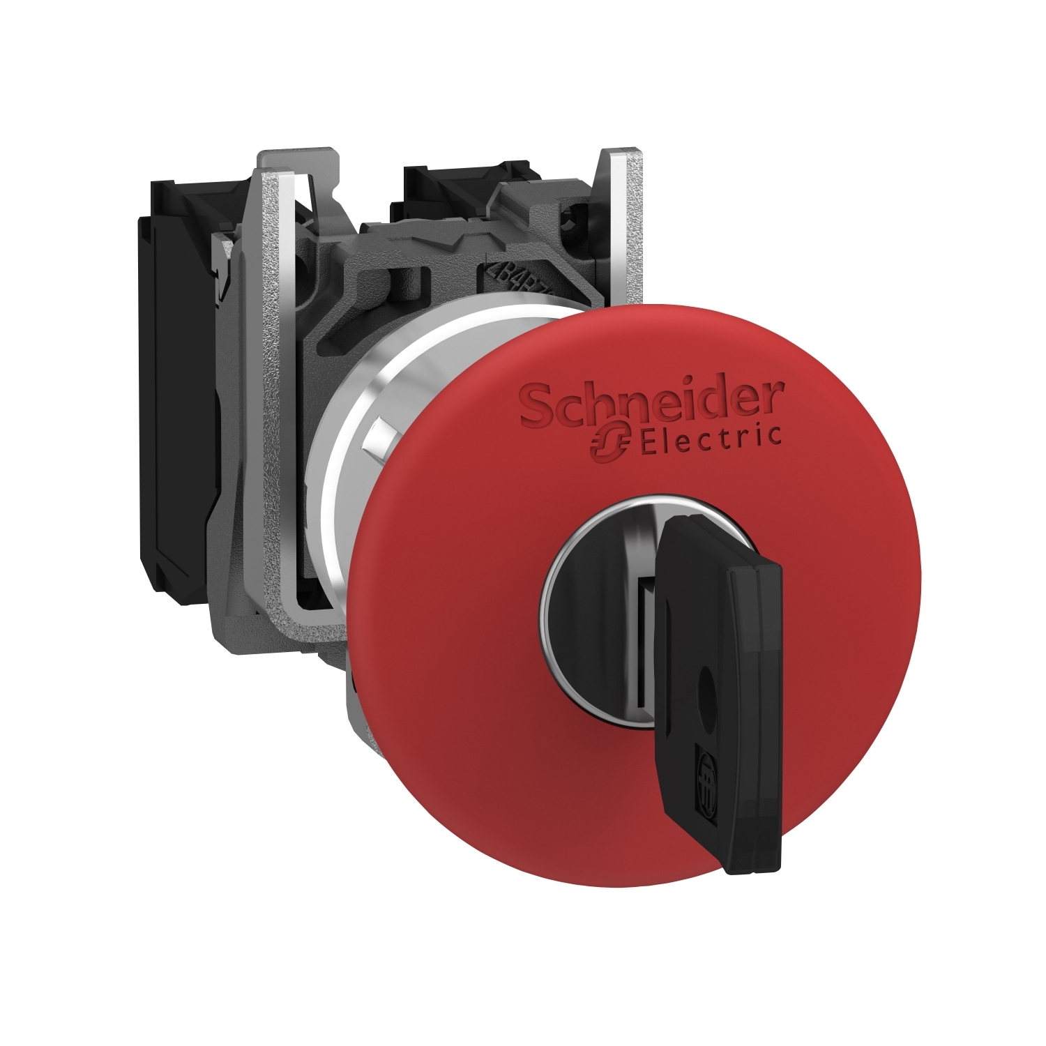 Schneider Electric Schneider Electric XB4BS9442 – Red Ø40 Emergency stop, switching off Ø22 latching key release 1NC