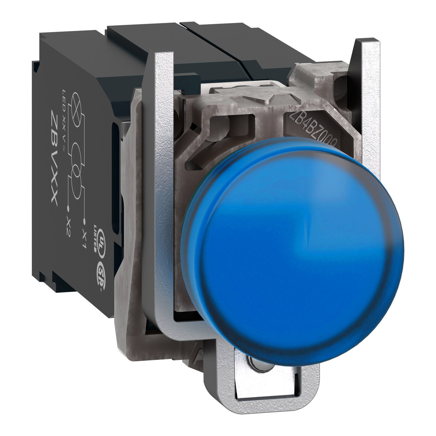 Schneider Electric Schneider Electric XB4BV5B6 – blue complete pilot light Ø22 plain lens with integral LED 400V