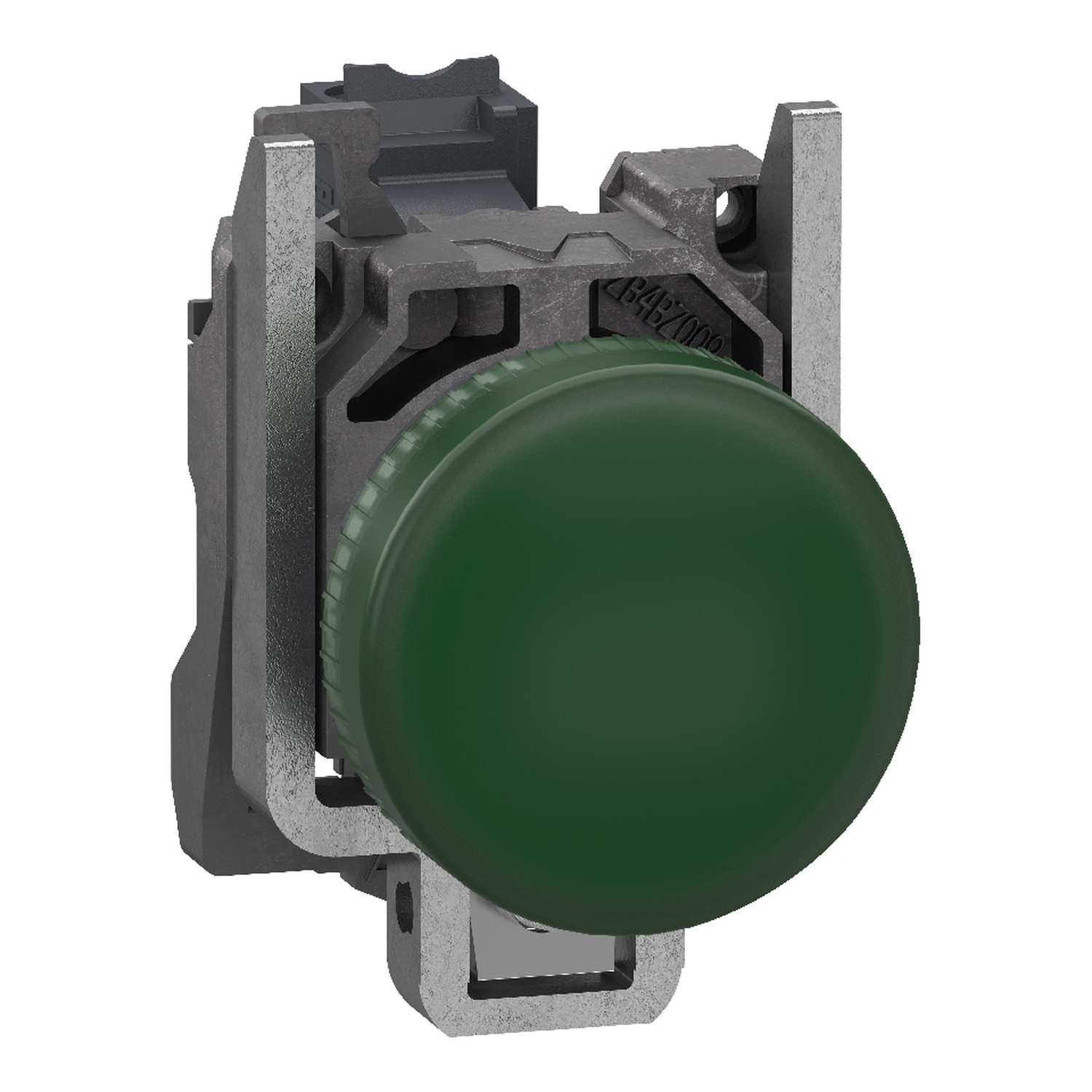 Schneider Electric Schneider Electric XB4BVG35 – Pilot light, Harmony XB4, metal, green, 22mm, universal LED, plain lens, 110...120V AC, compact push in terminals