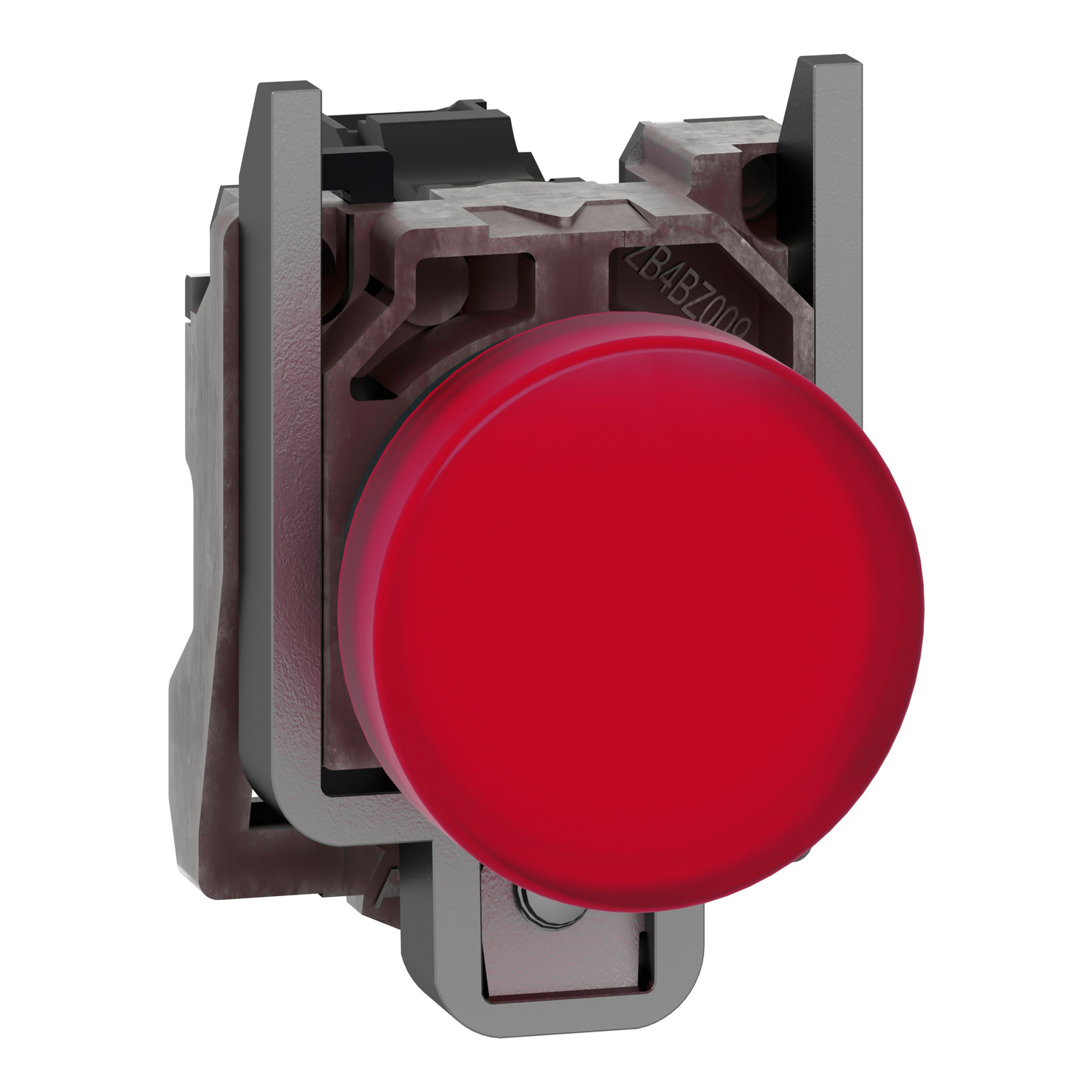 Schneider Electric Schneider Electric XB4BVG4 – Pilot light, metal, red, Ø22, plain lens with integral LED, 110…120 VAC