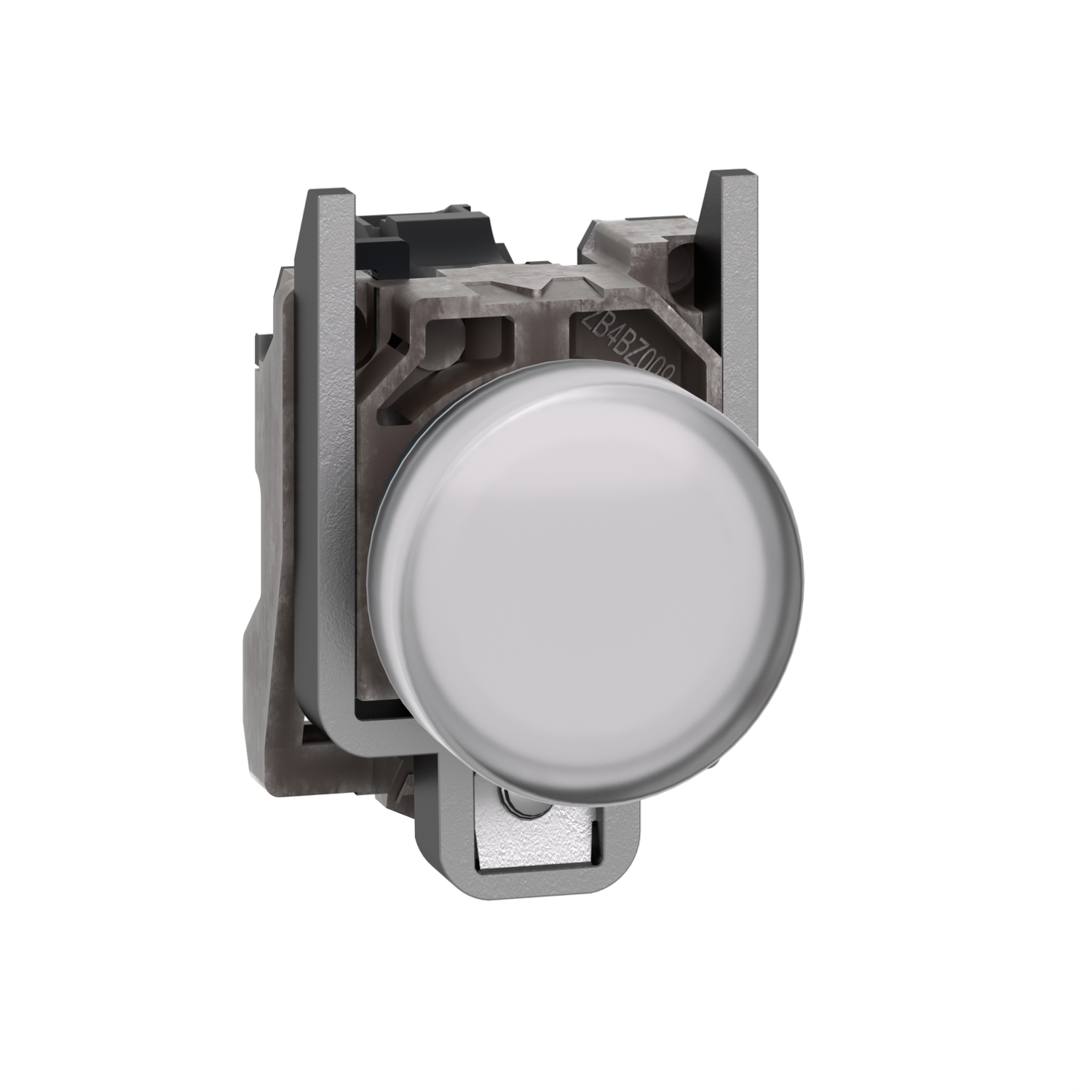 Schneider Electric Schneider Electric XB4BVGM1T – Harmony XB4, pilot light, metal, white, diameter 22, with integrated high-protection LED, 110…240VAC 300 VA at 230 VAC, 120 VA at 120 VAC