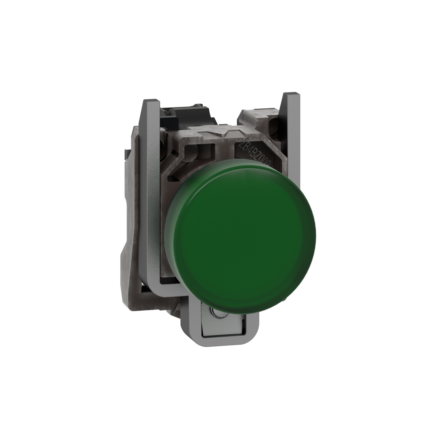 Schneider Electric Schneider Electric XB4BVM3 – Pilot light, metal, green, Ø22, plain lens with integral LED, 230...240 VAC